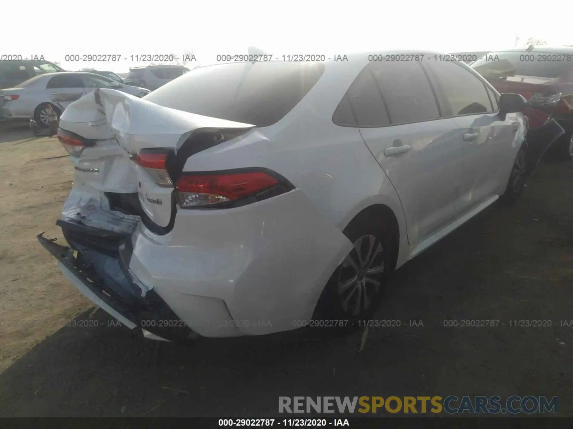 4 Photograph of a damaged car JTDEBRBEXLJ023927 TOYOTA COROLLA 2020