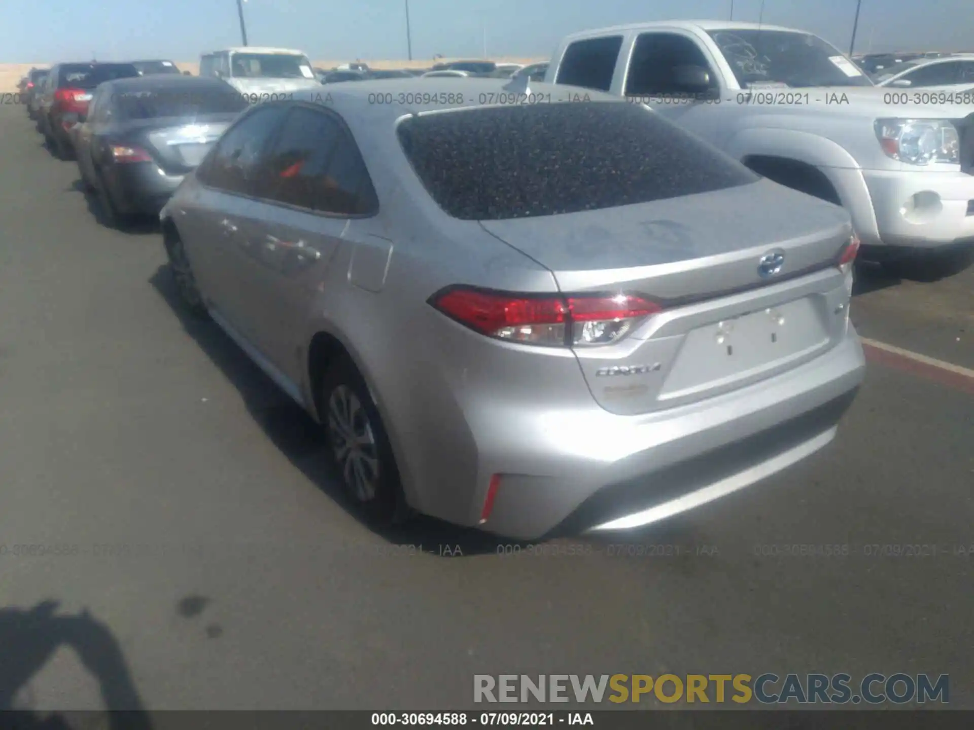 3 Photograph of a damaged car JTDEBRBEXLJ024401 TOYOTA COROLLA 2020