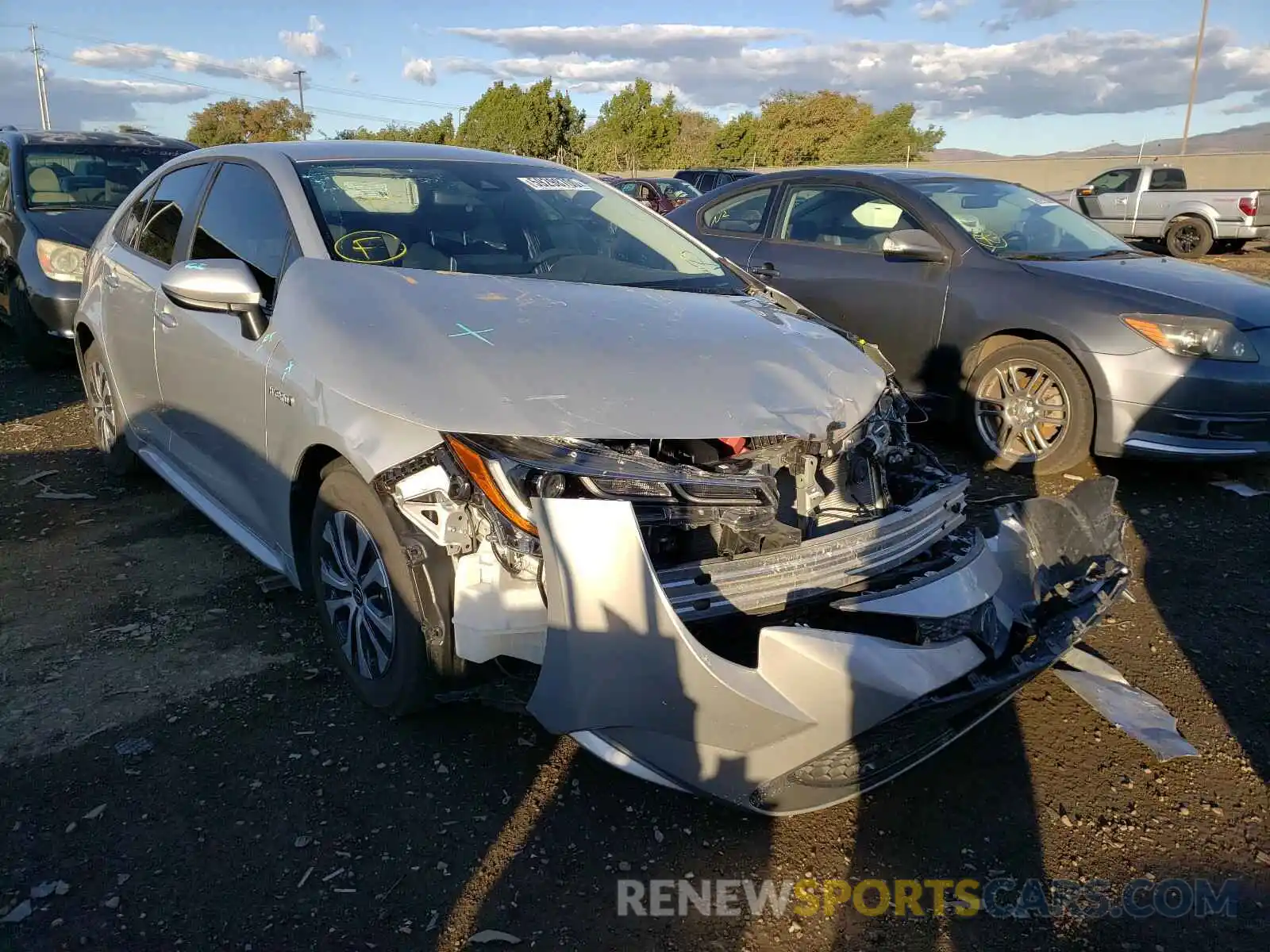 1 Photograph of a damaged car JTDEBRBEXLJ024835 TOYOTA COROLLA 2020