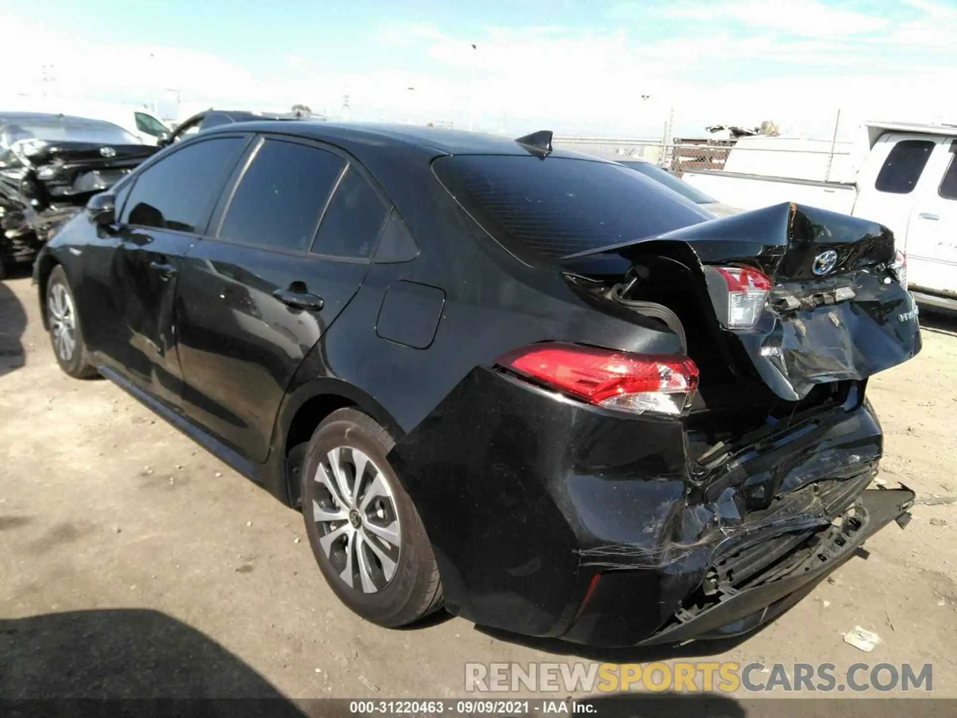 3 Photograph of a damaged car JTDEBRBEXLJ025550 TOYOTA COROLLA 2020