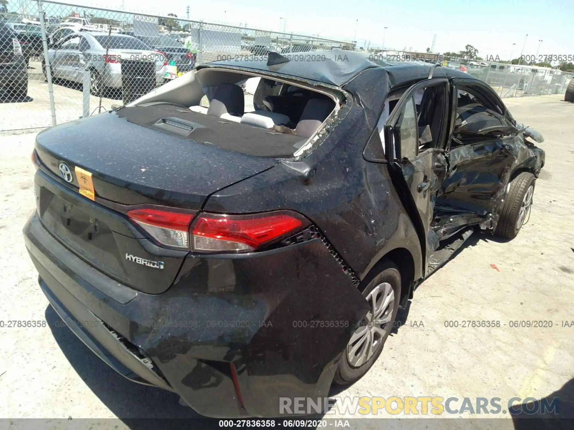 4 Photograph of a damaged car JTDEBRBEXLJ025662 TOYOTA COROLLA 2020