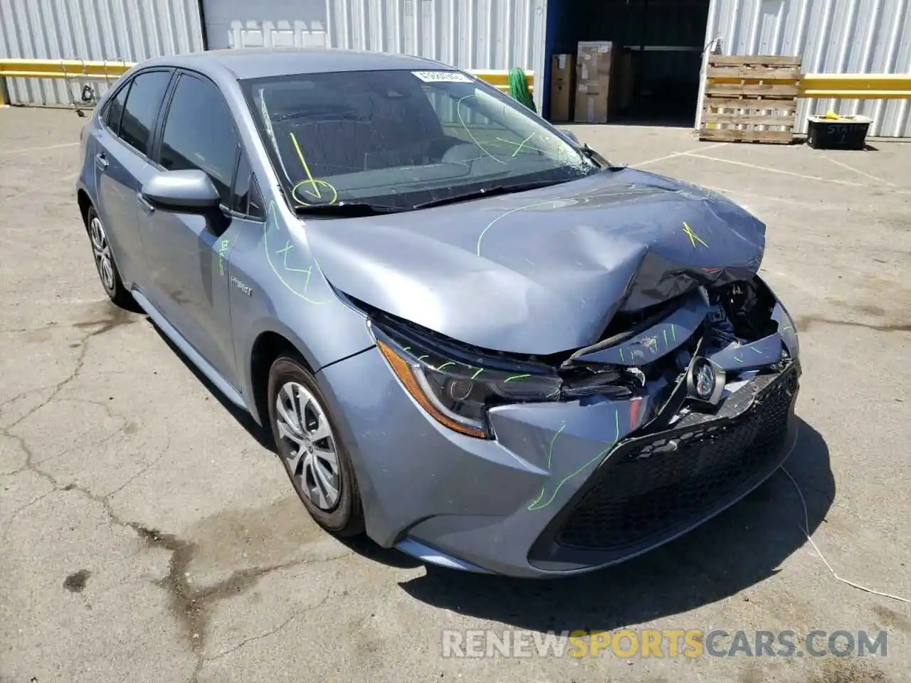 1 Photograph of a damaged car JTDEBRBEXLJ026908 TOYOTA COROLLA 2020