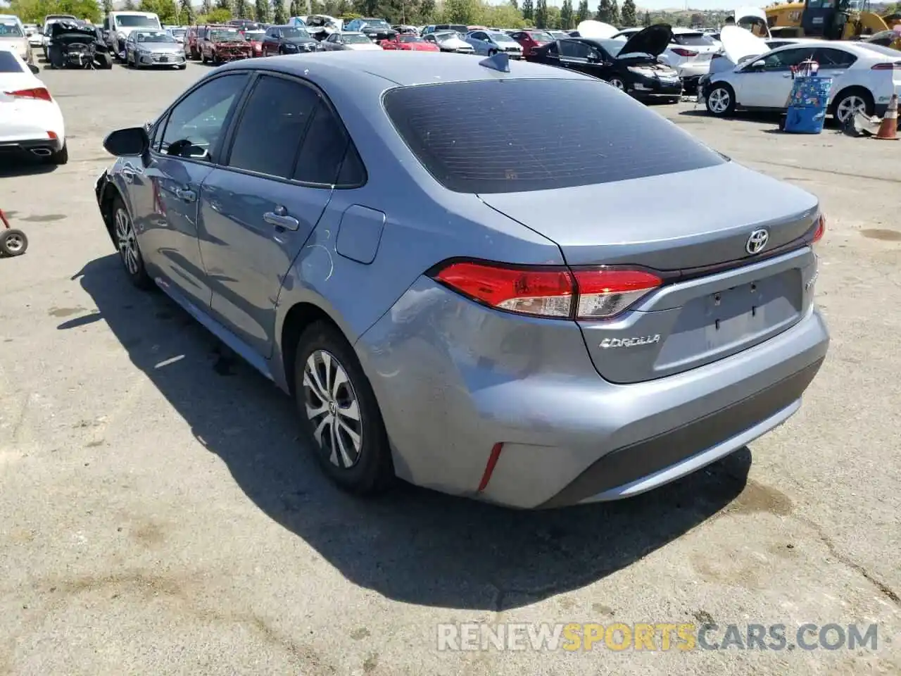 3 Photograph of a damaged car JTDEBRBEXLJ026908 TOYOTA COROLLA 2020