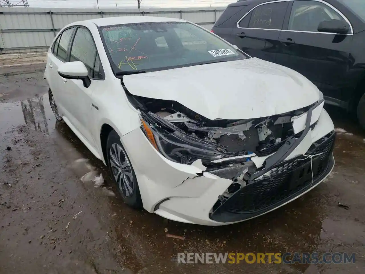 1 Photograph of a damaged car JTDEBRBEXLJ027802 TOYOTA COROLLA 2020