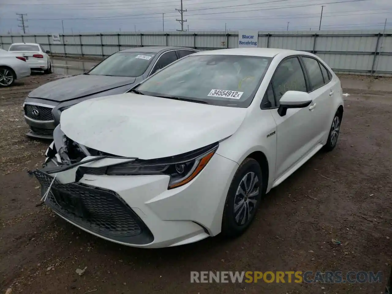 2 Photograph of a damaged car JTDEBRBEXLJ027802 TOYOTA COROLLA 2020