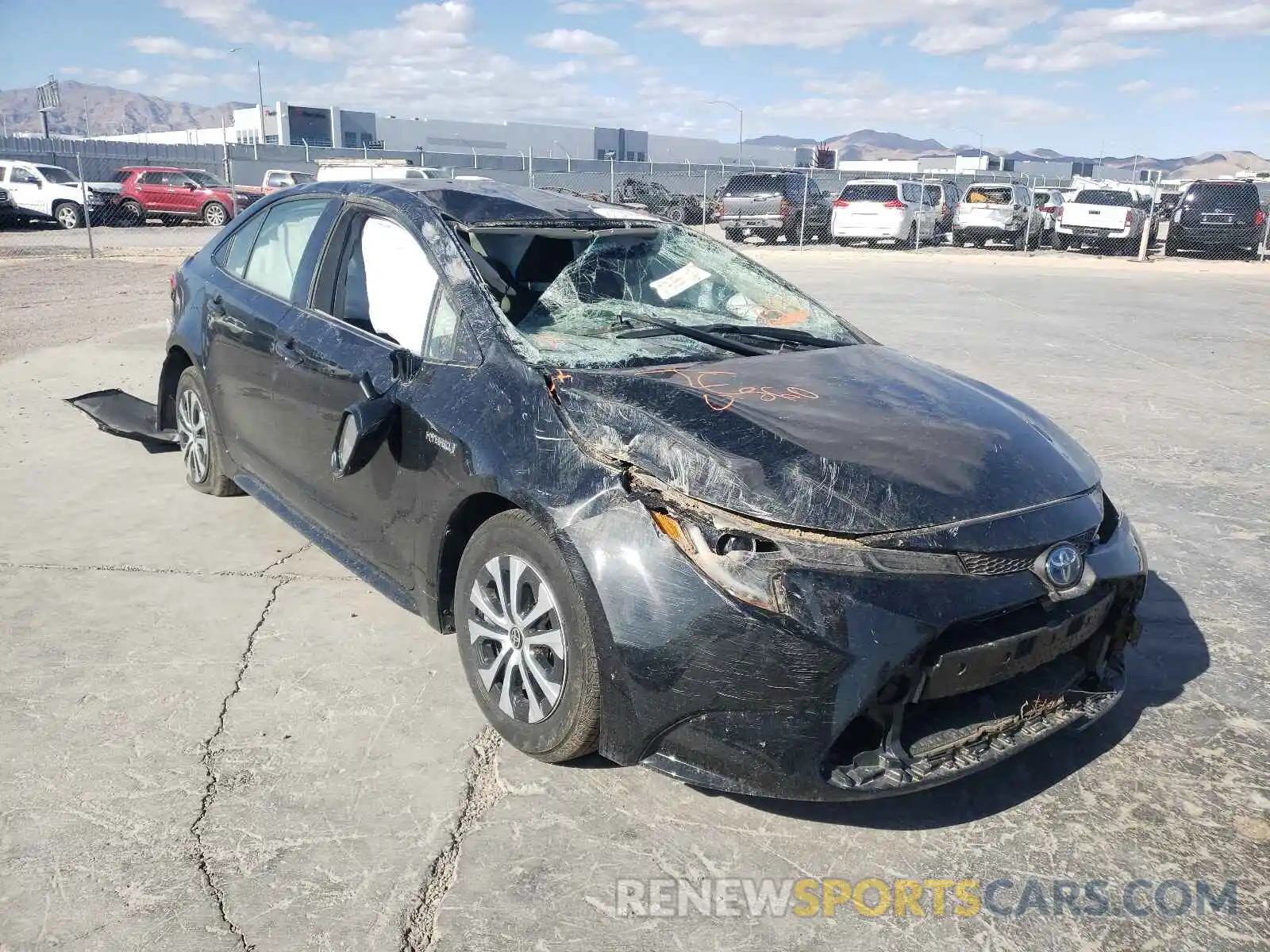 1 Photograph of a damaged car JTDEBRBEXLJ028075 TOYOTA COROLLA 2020