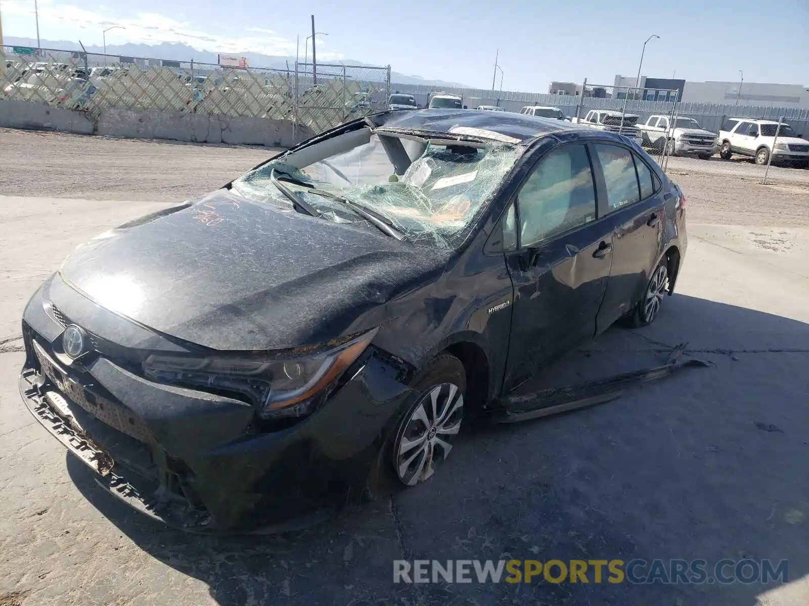 2 Photograph of a damaged car JTDEBRBEXLJ028075 TOYOTA COROLLA 2020