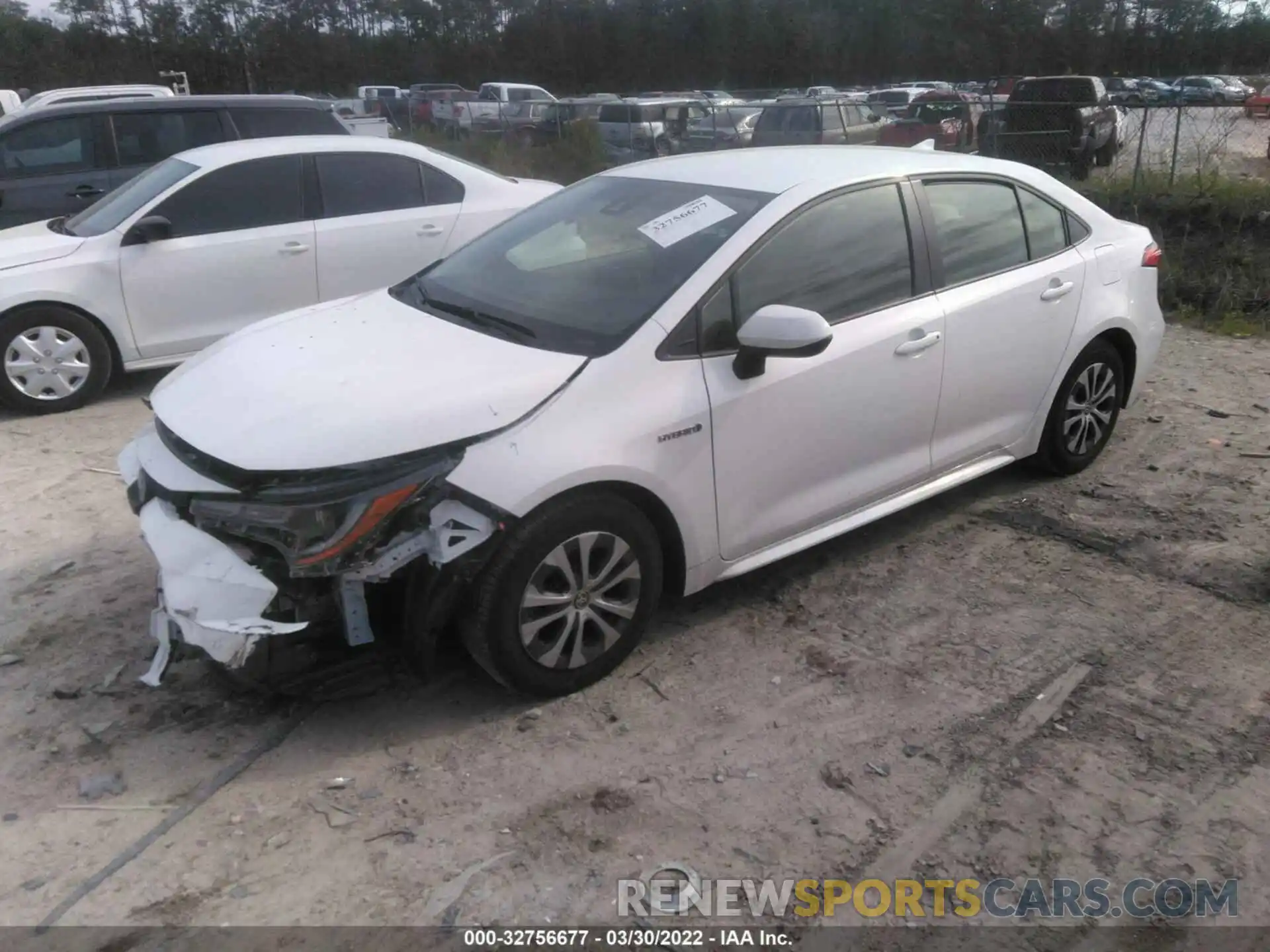 2 Photograph of a damaged car JTDEBRBEXLJ029095 TOYOTA COROLLA 2020