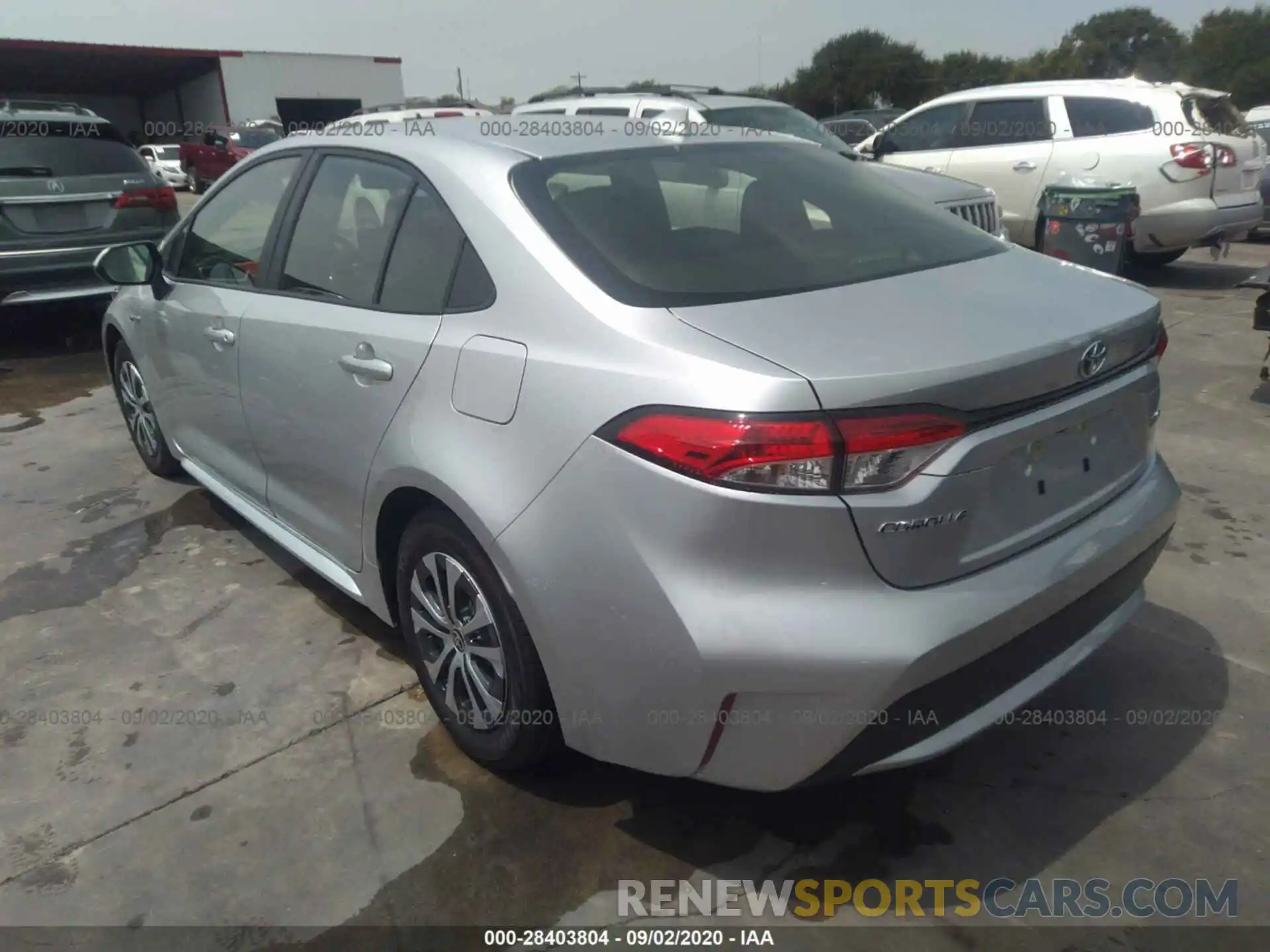 3 Photograph of a damaged car JTDEBRBEXLJ029727 TOYOTA COROLLA 2020