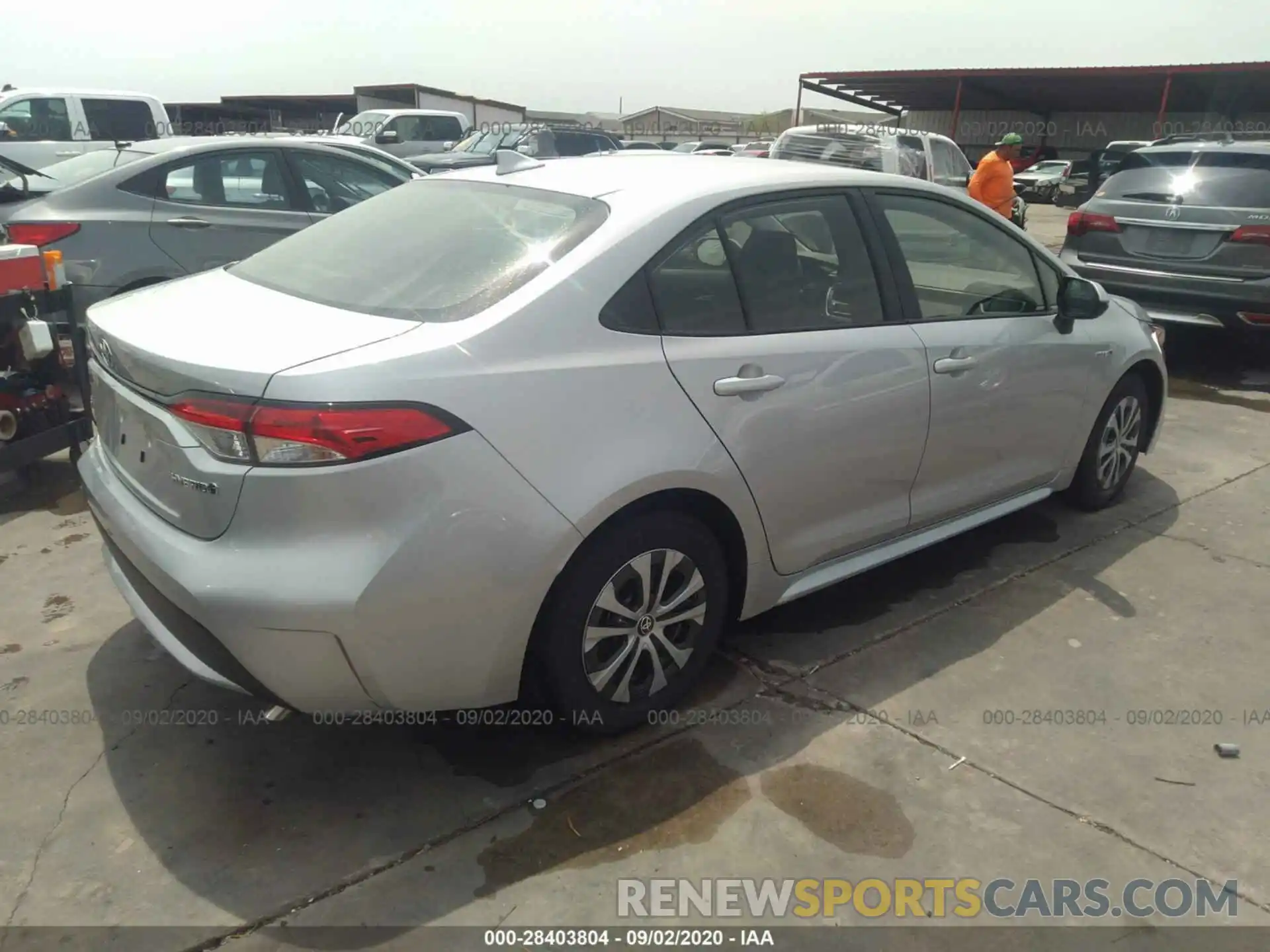 4 Photograph of a damaged car JTDEBRBEXLJ029727 TOYOTA COROLLA 2020