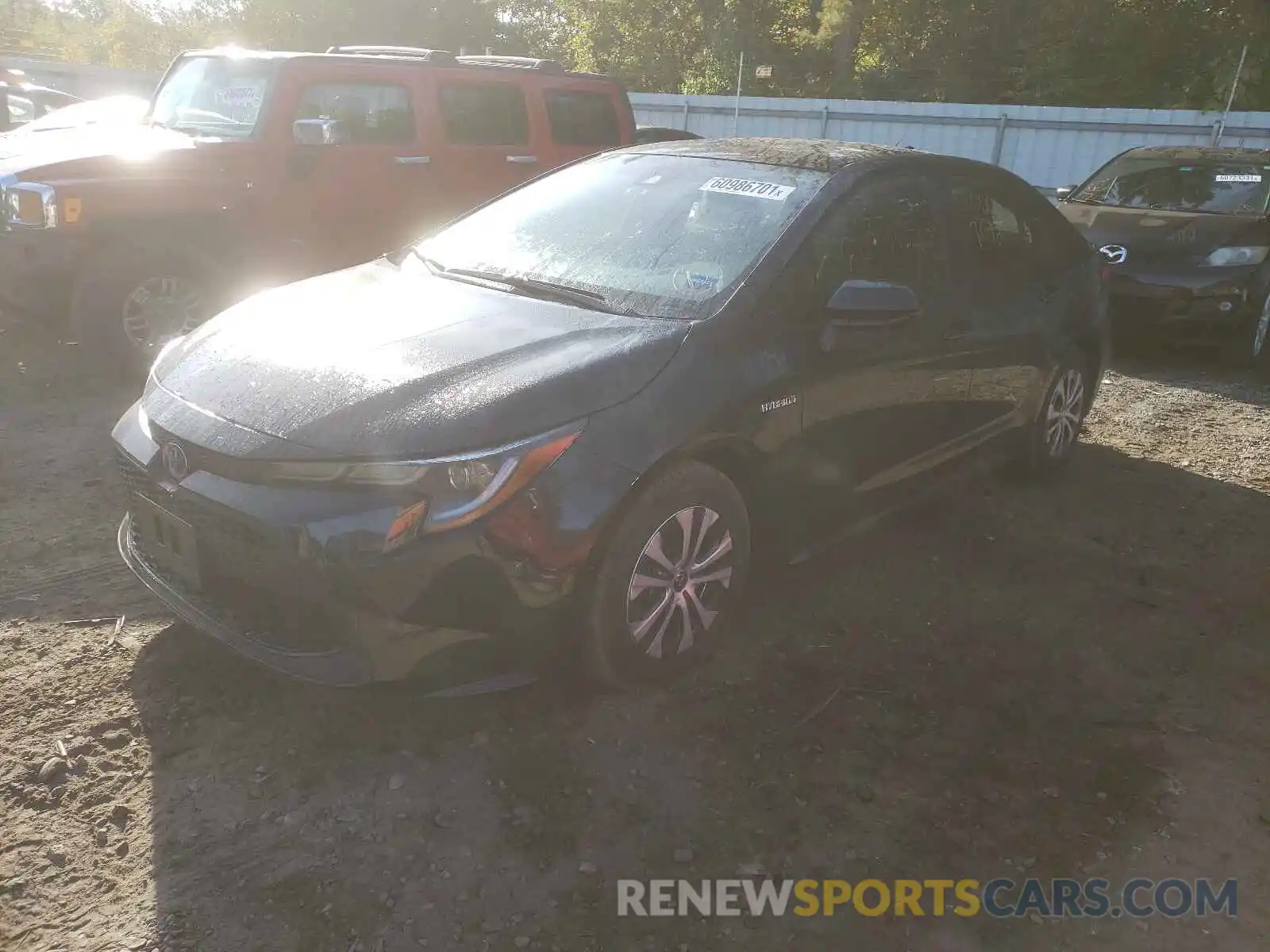 2 Photograph of a damaged car JTDEBRBEXLJ030313 TOYOTA COROLLA 2020