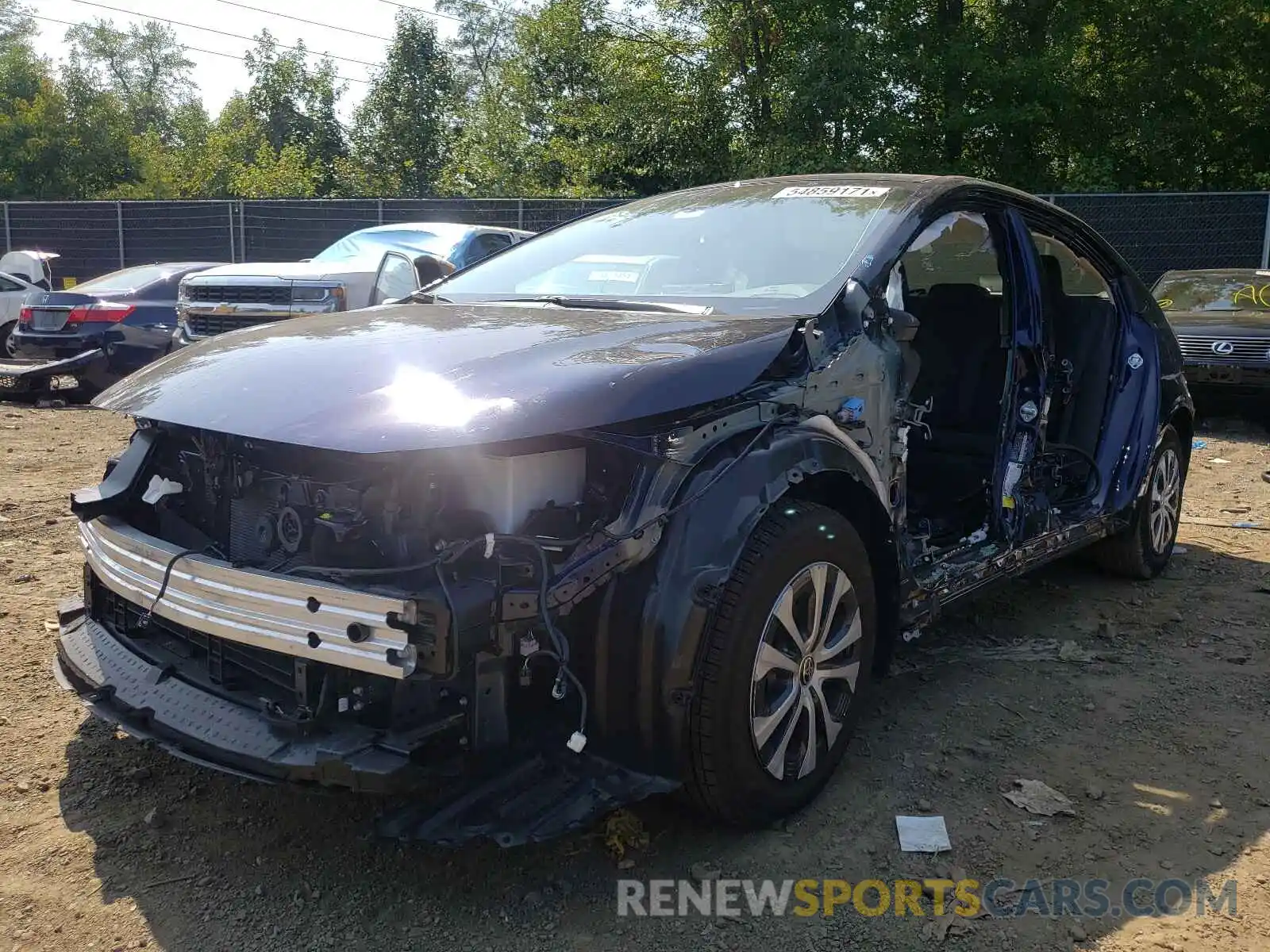 2 Photograph of a damaged car JTDEBRBEXLJ030618 TOYOTA COROLLA 2020