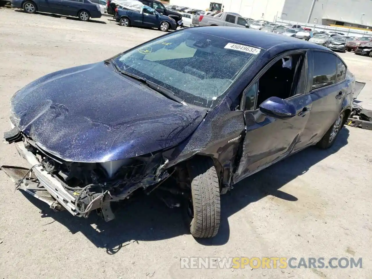 2 Photograph of a damaged car JTDEBRBEXLJ030621 TOYOTA COROLLA 2020