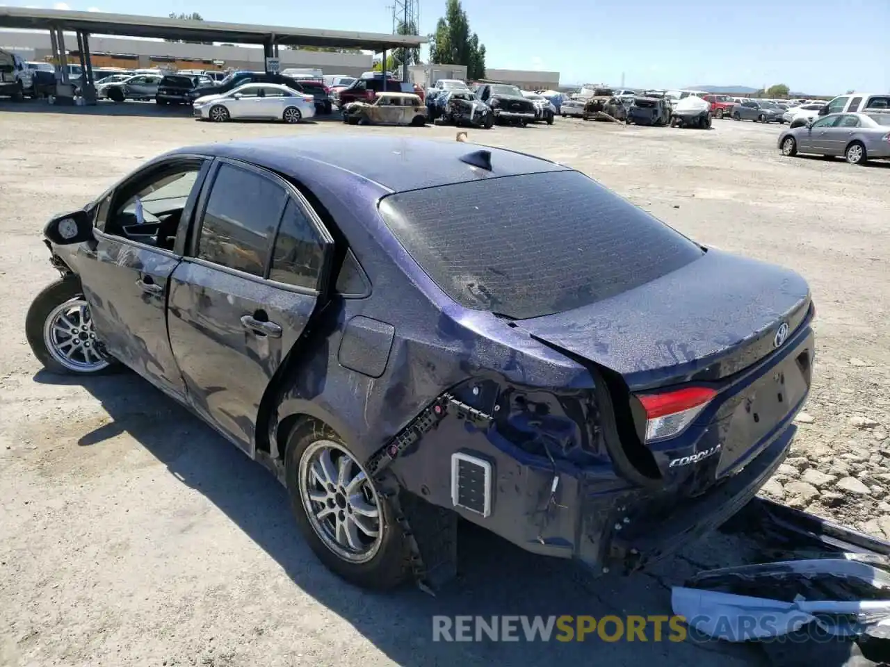 3 Photograph of a damaged car JTDEBRBEXLJ030621 TOYOTA COROLLA 2020