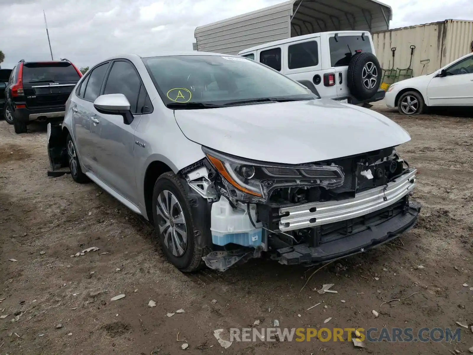 1 Photograph of a damaged car JTDEBRBEXLJ030778 TOYOTA COROLLA 2020