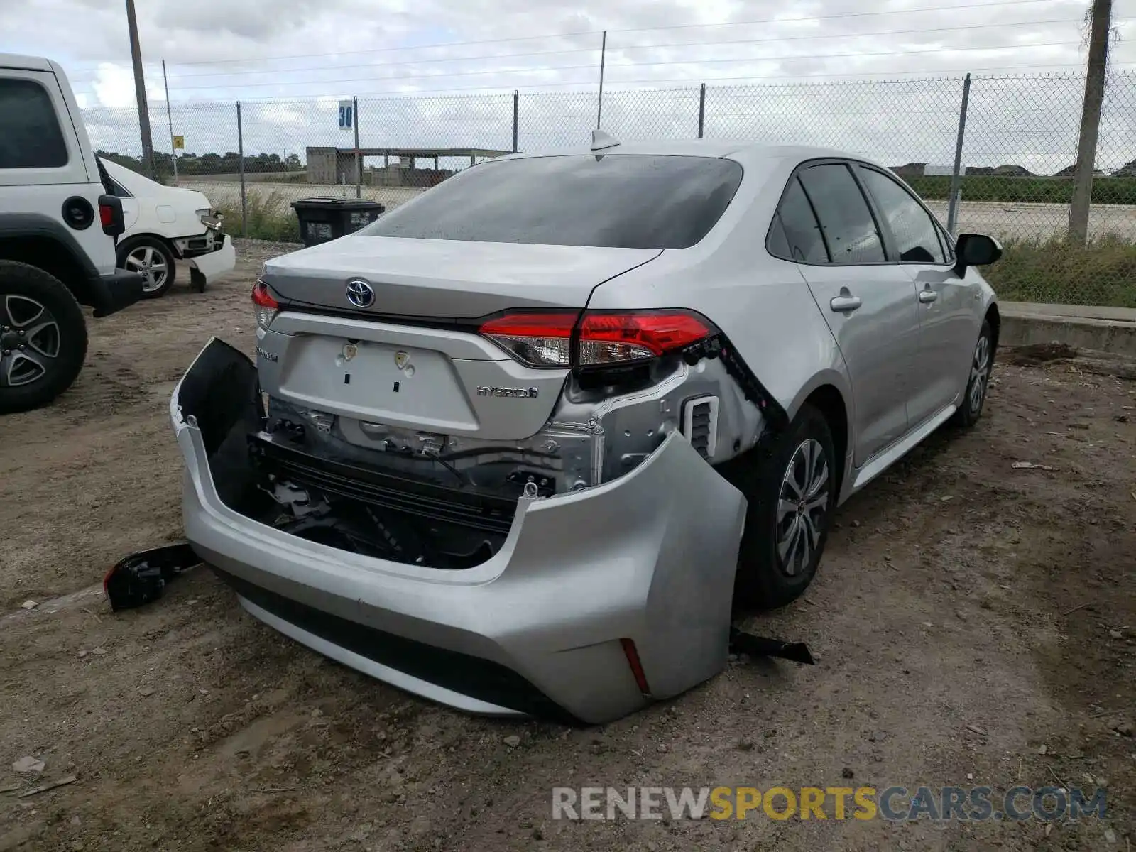 4 Photograph of a damaged car JTDEBRBEXLJ030778 TOYOTA COROLLA 2020