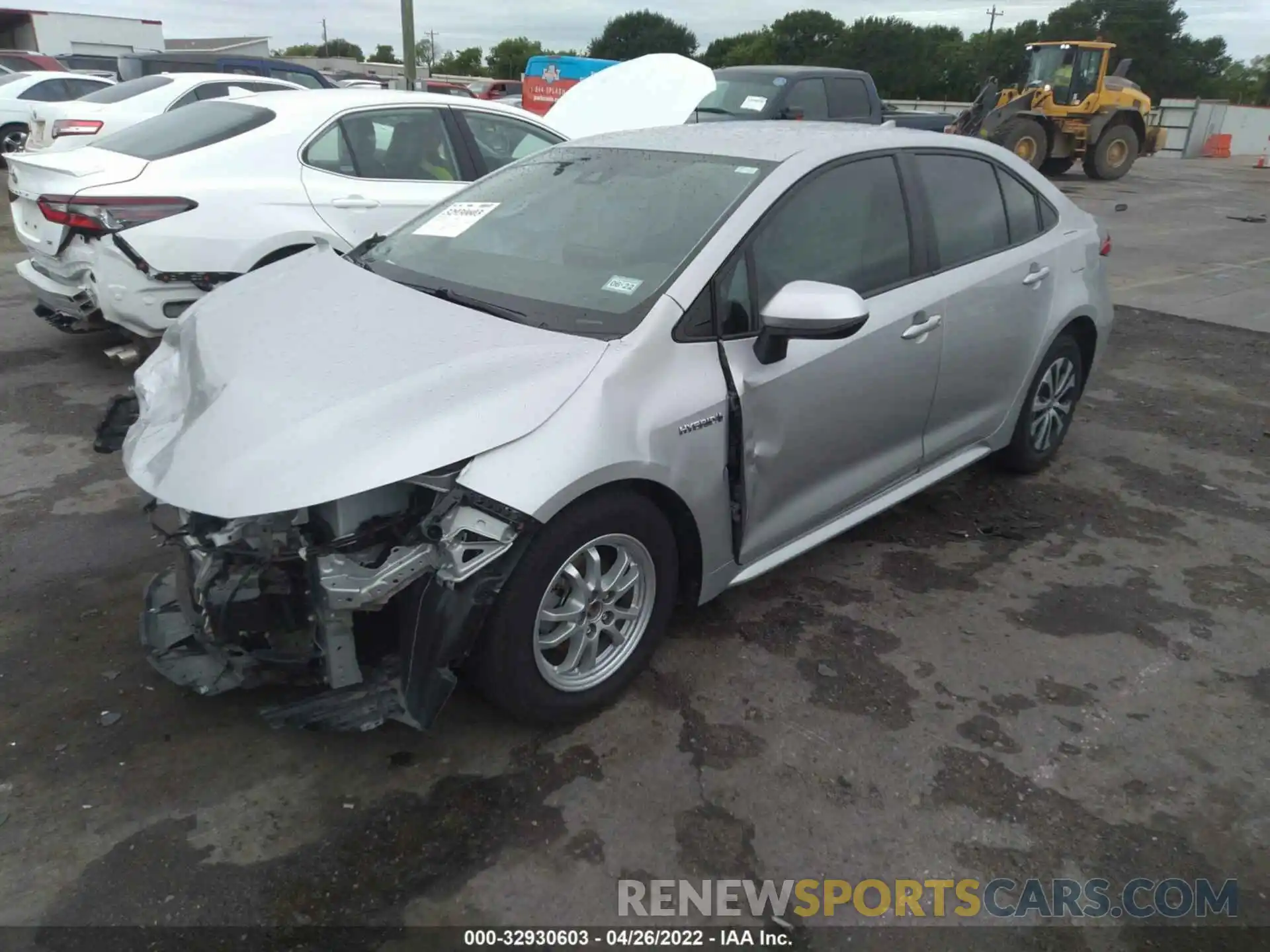 2 Photograph of a damaged car JTDEBRBEXLJ031610 TOYOTA COROLLA 2020