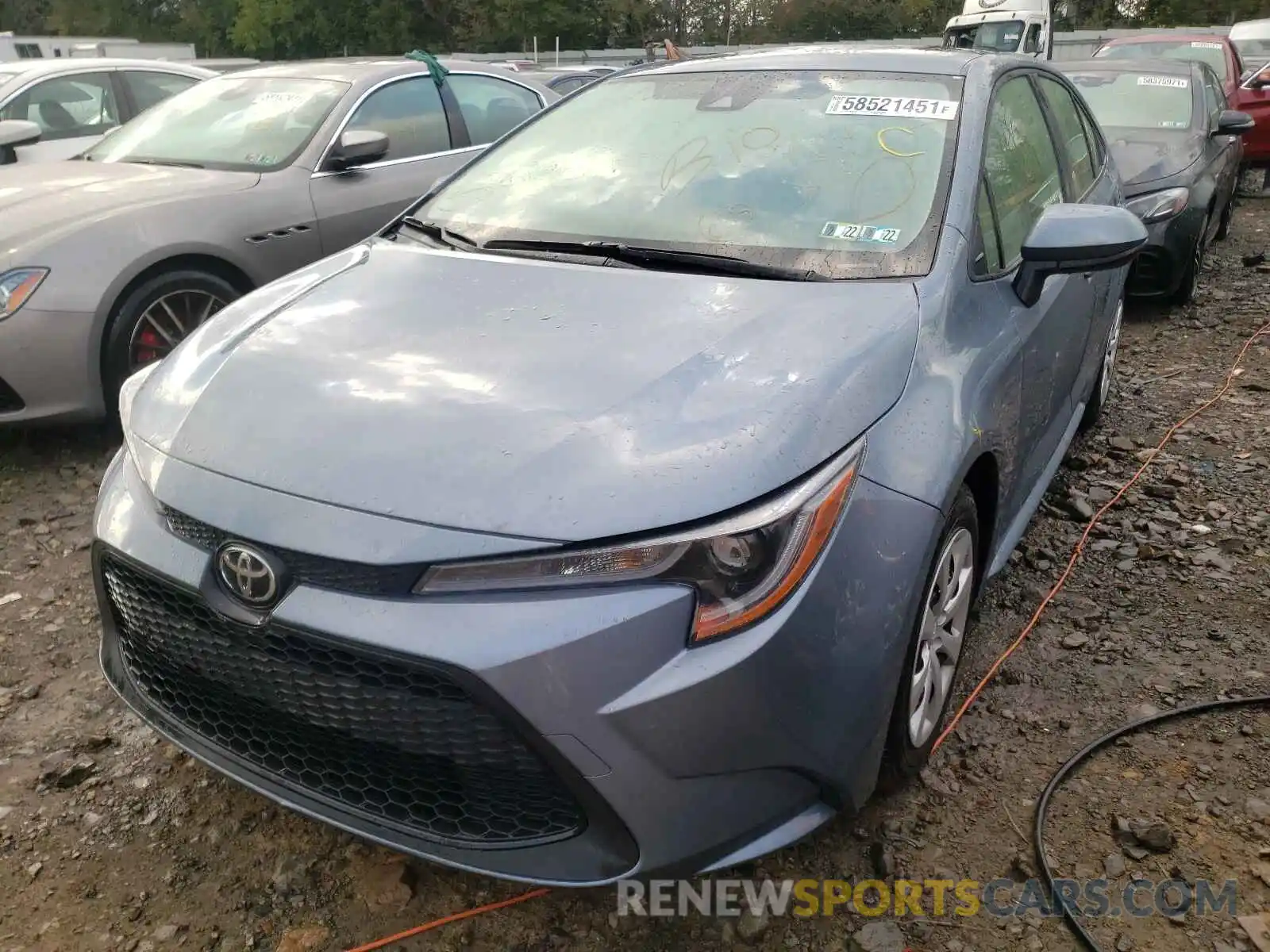 2 Photograph of a damaged car JTDEPMAE1MJ163694 TOYOTA COROLLA 2020