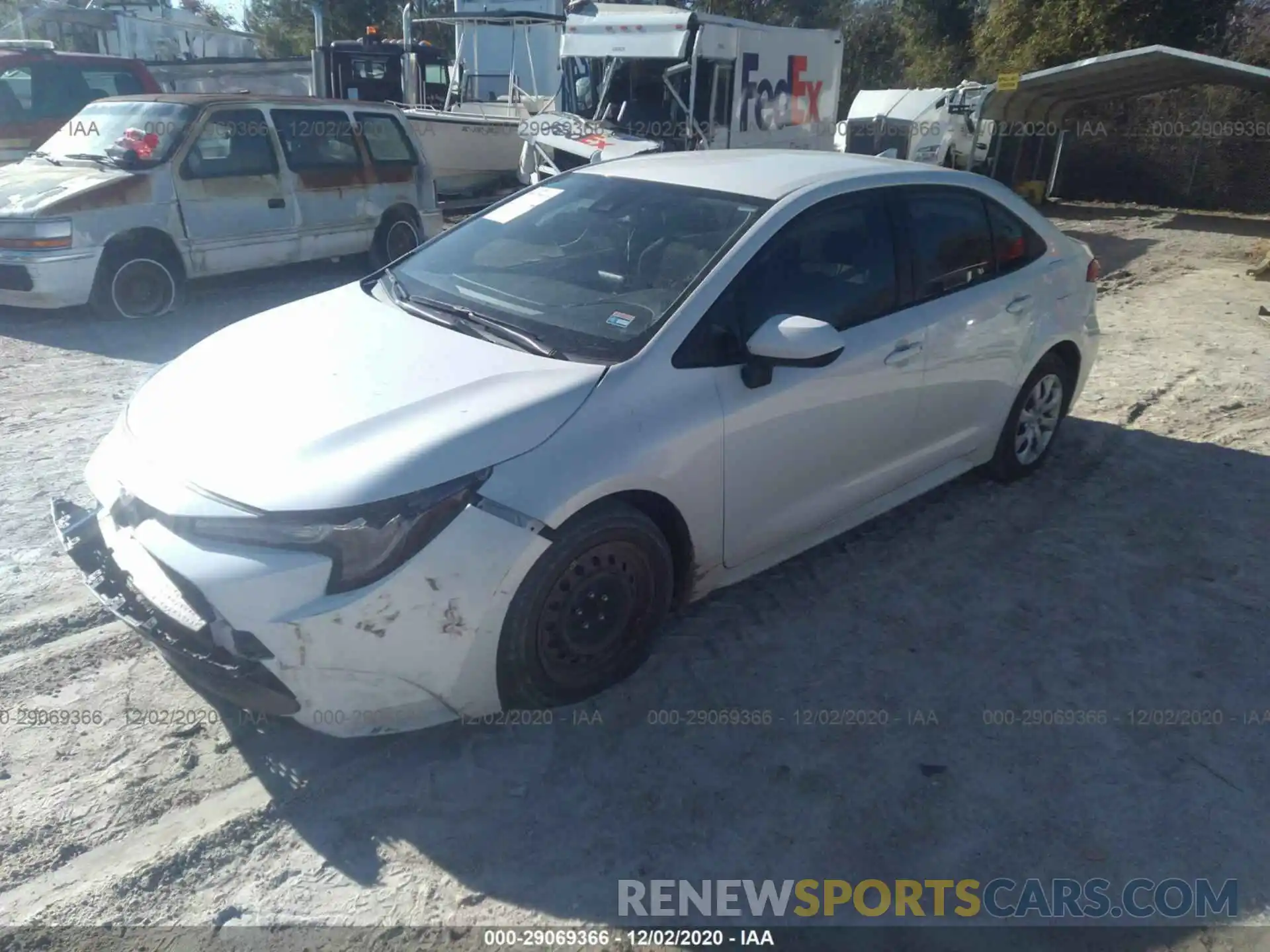 2 Фотография поврежденного автомобиля JTDEPRAE0LJ002720 TOYOTA COROLLA 2020