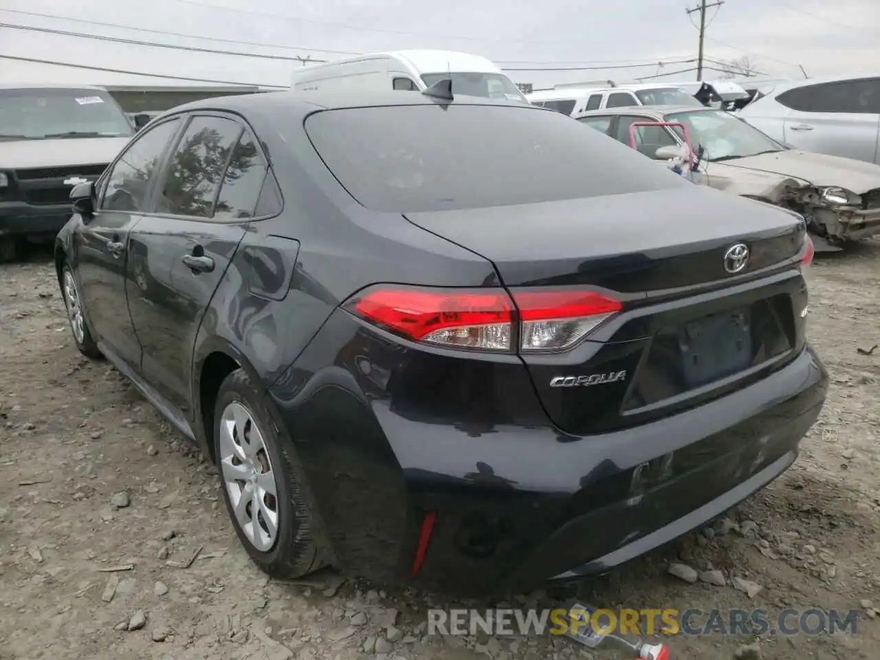 3 Photograph of a damaged car JTDEPRAE0LJ002801 TOYOTA COROLLA 2020