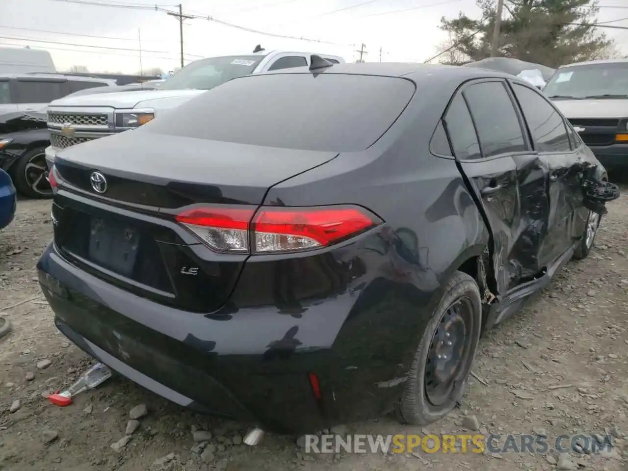 4 Photograph of a damaged car JTDEPRAE0LJ002801 TOYOTA COROLLA 2020