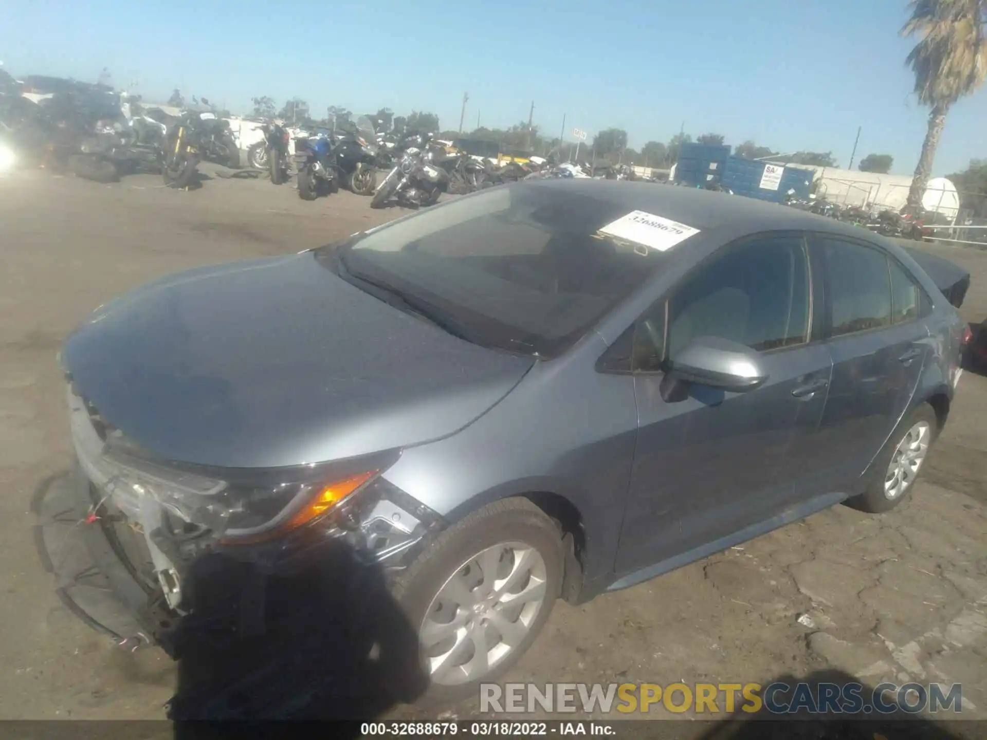 2 Photograph of a damaged car JTDEPRAE0LJ003432 TOYOTA COROLLA 2020