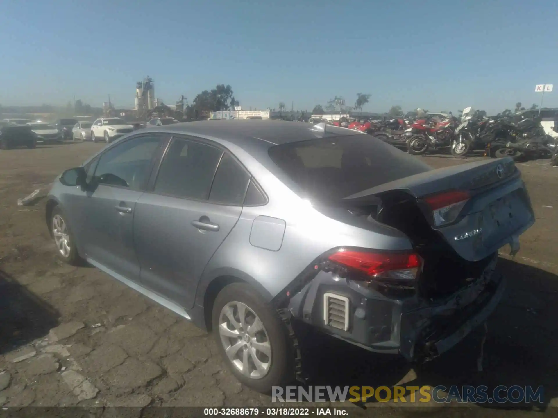 3 Photograph of a damaged car JTDEPRAE0LJ003432 TOYOTA COROLLA 2020