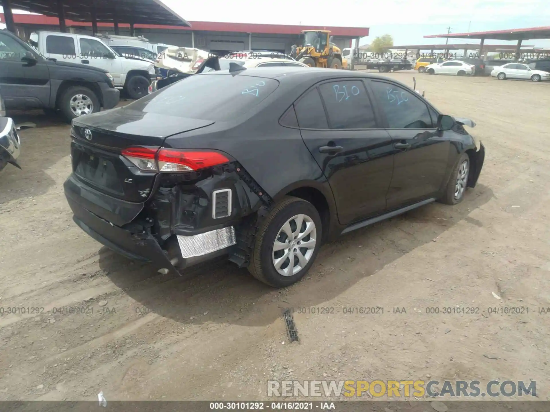 4 Photograph of a damaged car JTDEPRAE0LJ004063 TOYOTA COROLLA 2020