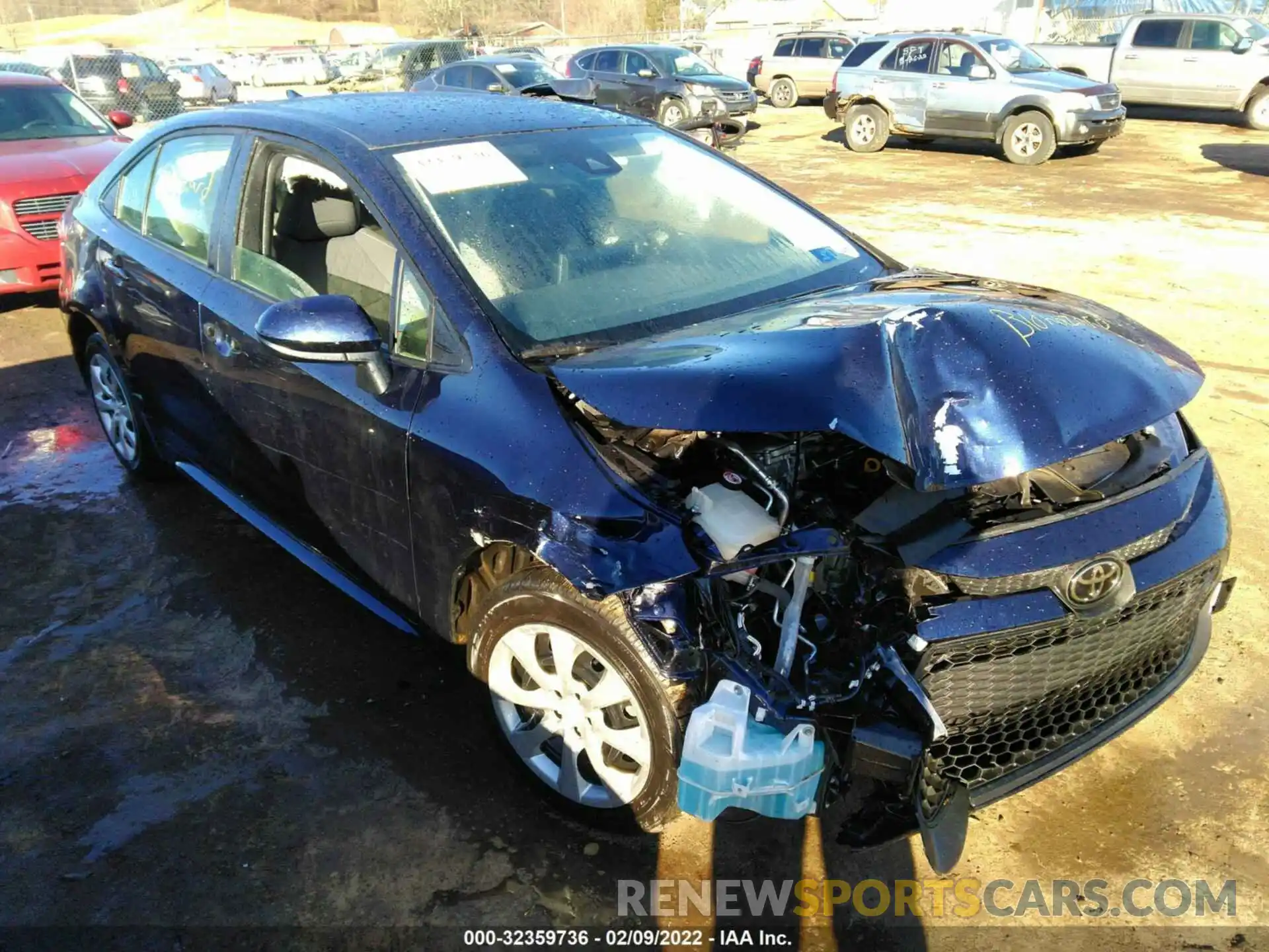 1 Photograph of a damaged car JTDEPRAE0LJ004158 TOYOTA COROLLA 2020