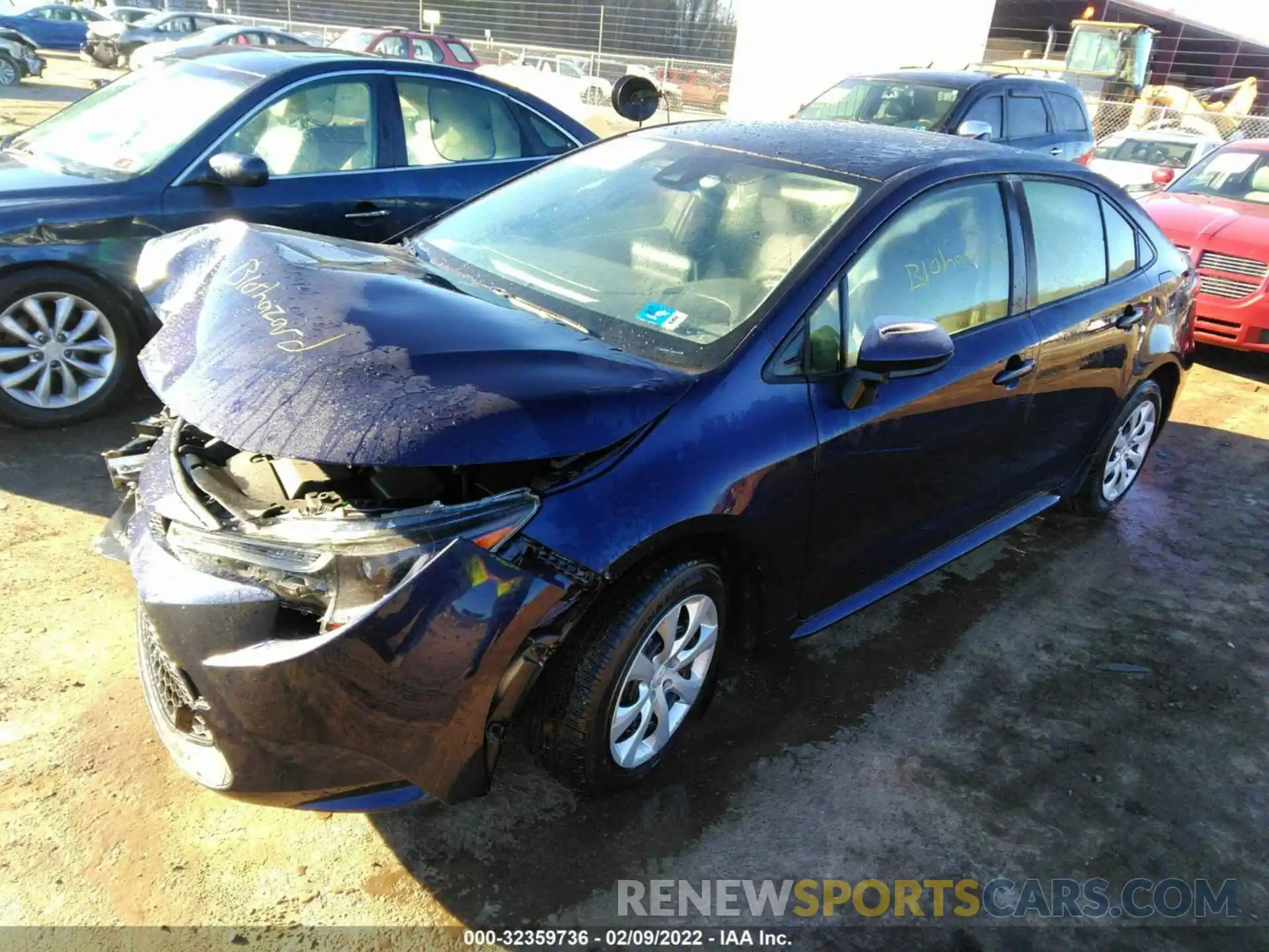 2 Photograph of a damaged car JTDEPRAE0LJ004158 TOYOTA COROLLA 2020