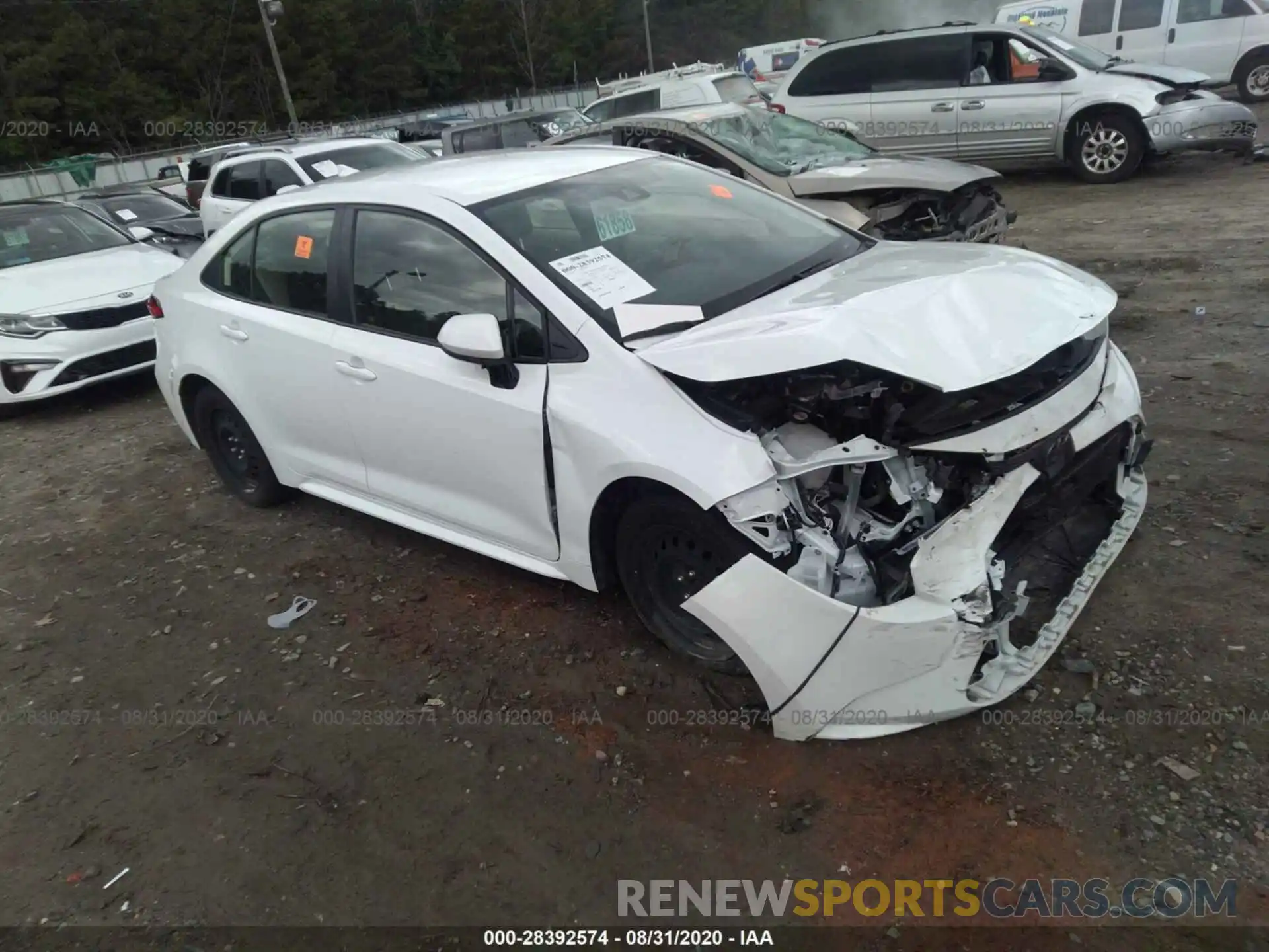 1 Photograph of a damaged car JTDEPRAE0LJ004306 TOYOTA COROLLA 2020