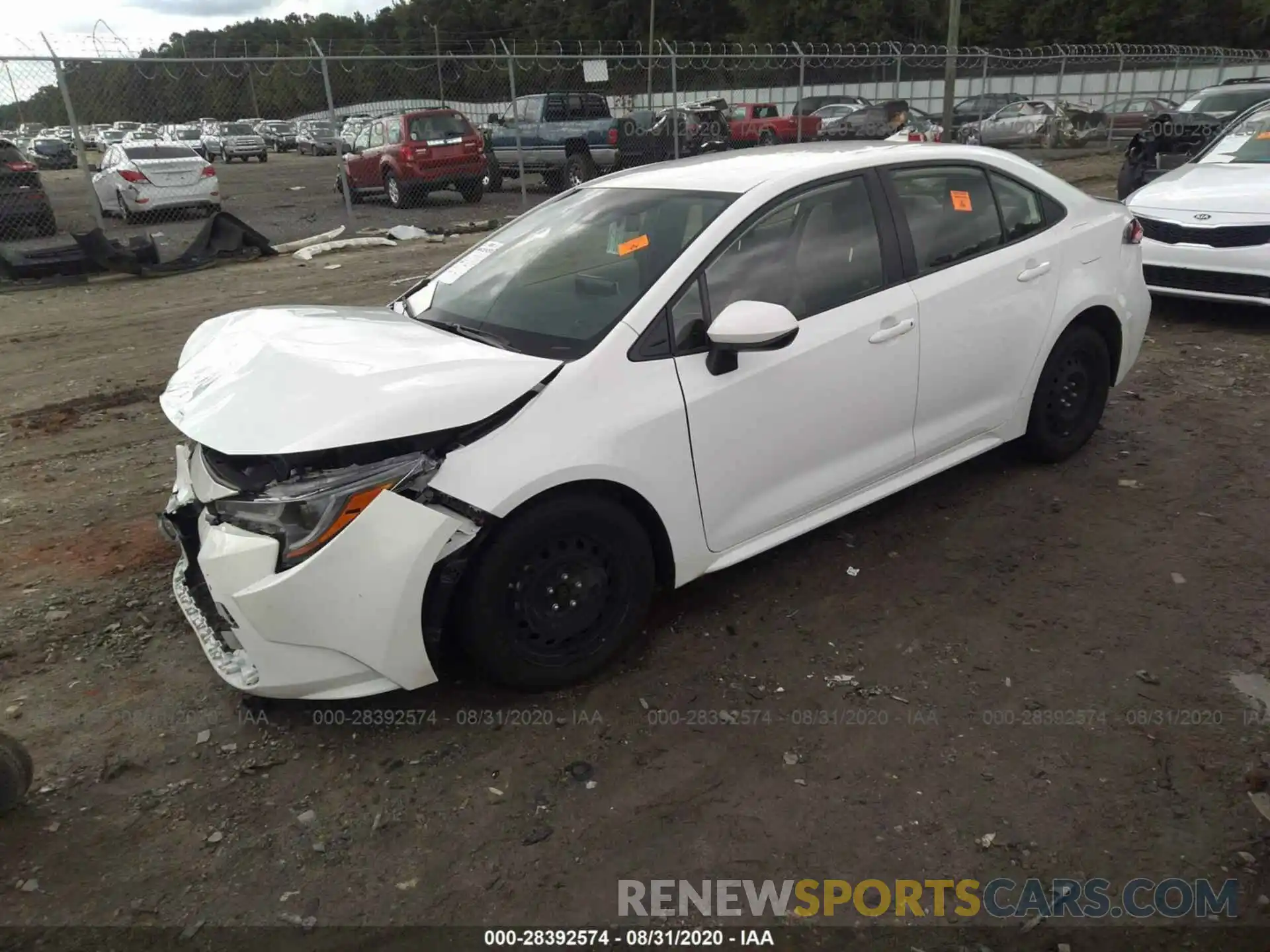 2 Photograph of a damaged car JTDEPRAE0LJ004306 TOYOTA COROLLA 2020