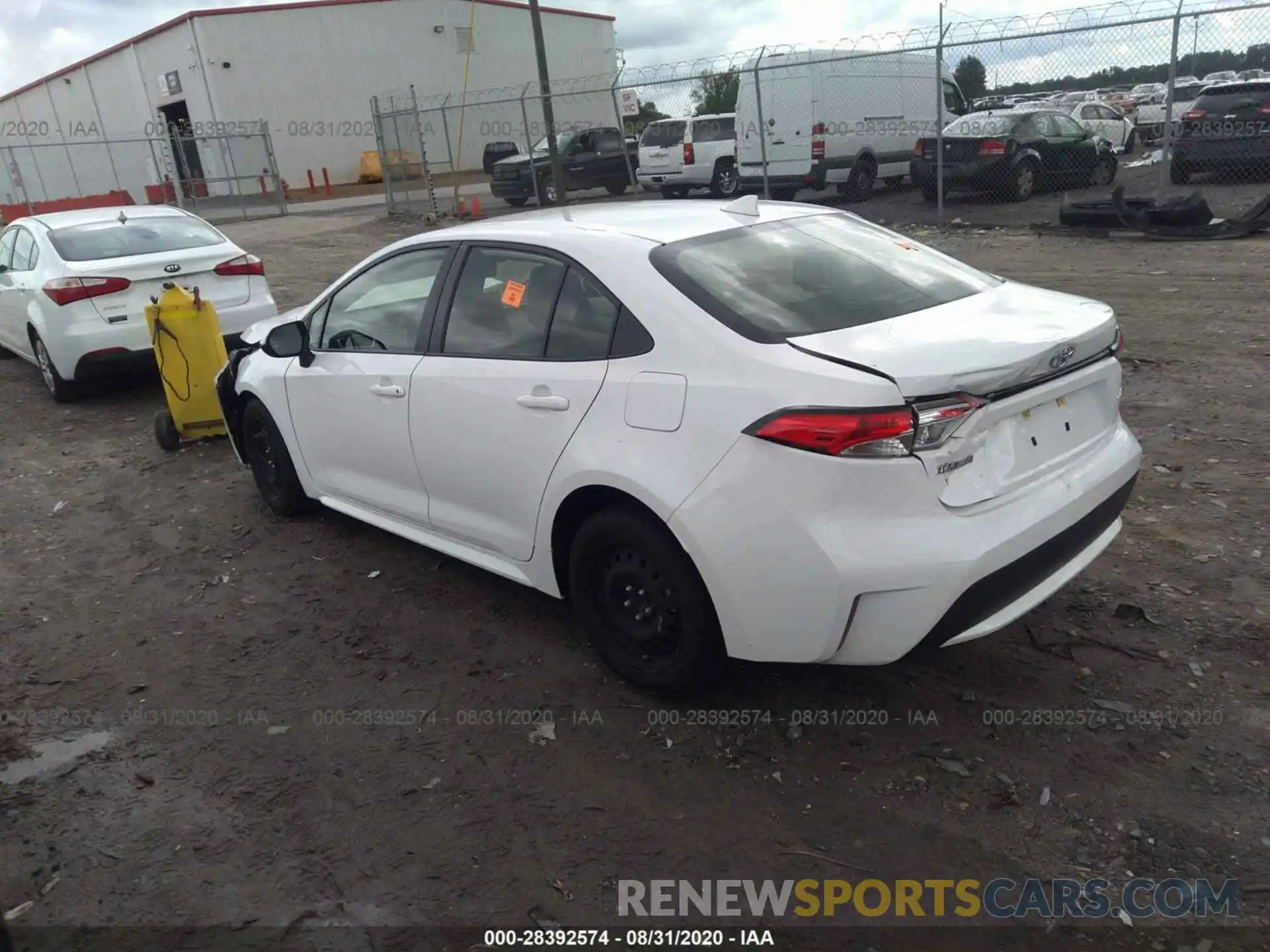 3 Photograph of a damaged car JTDEPRAE0LJ004306 TOYOTA COROLLA 2020