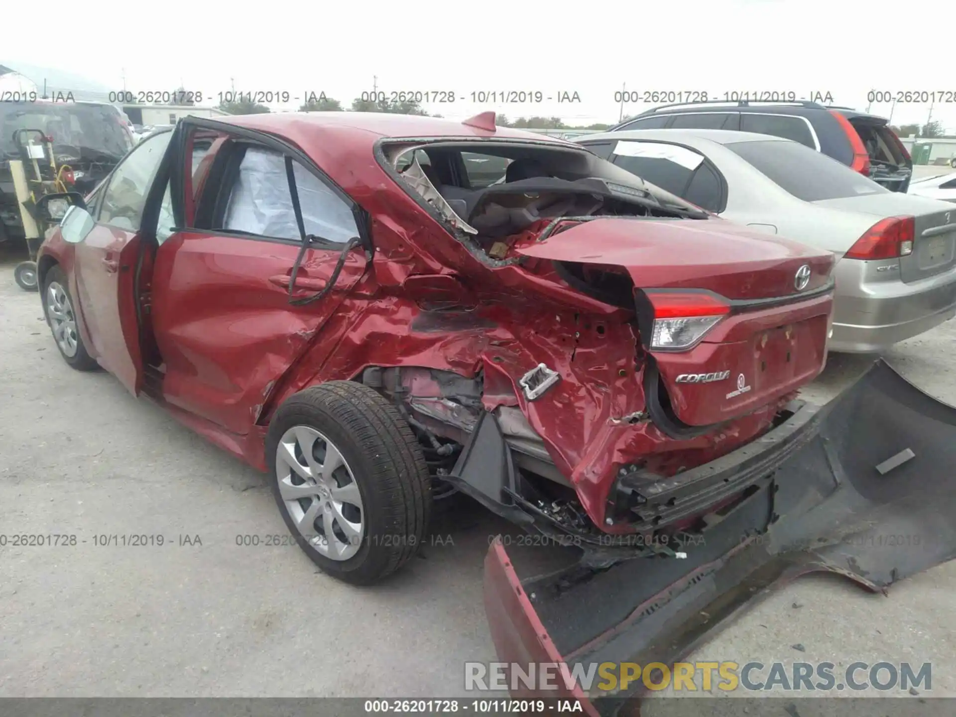 3 Фотография поврежденного автомобиля JTDEPRAE0LJ004385 TOYOTA COROLLA 2020