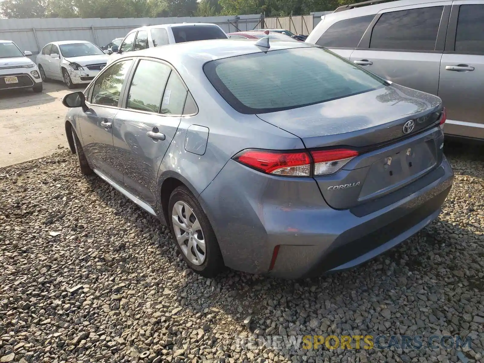 3 Photograph of a damaged car JTDEPRAE0LJ004662 TOYOTA COROLLA 2020