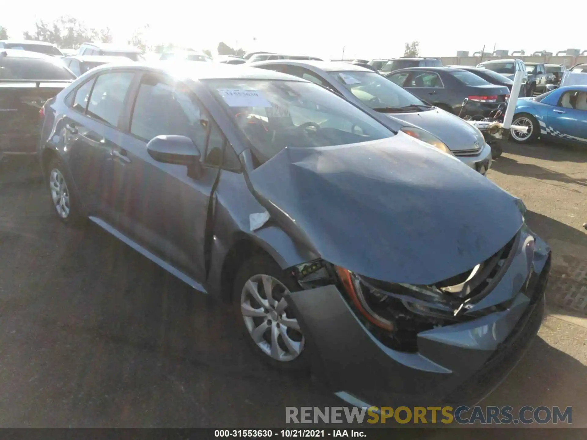 1 Photograph of a damaged car JTDEPRAE0LJ005309 TOYOTA COROLLA 2020