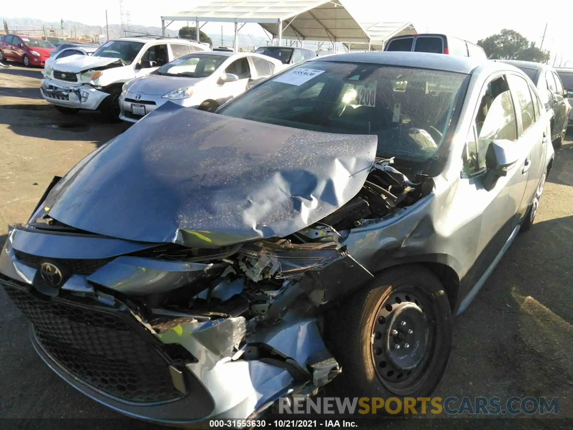 2 Photograph of a damaged car JTDEPRAE0LJ005309 TOYOTA COROLLA 2020