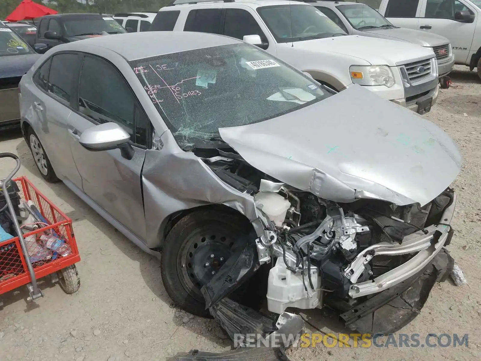 1 Photograph of a damaged car JTDEPRAE0LJ006430 TOYOTA COROLLA 2020