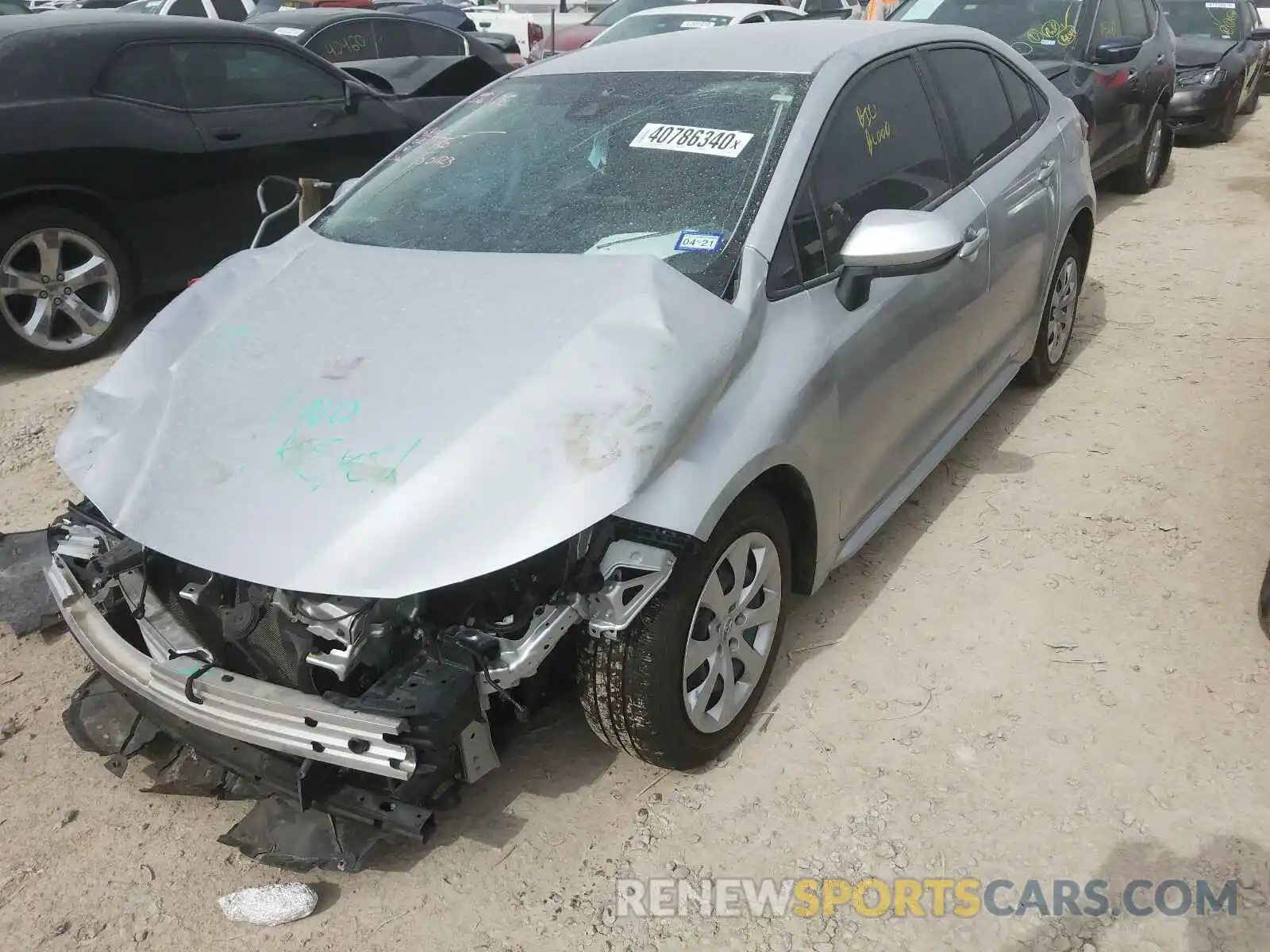 2 Photograph of a damaged car JTDEPRAE0LJ006430 TOYOTA COROLLA 2020