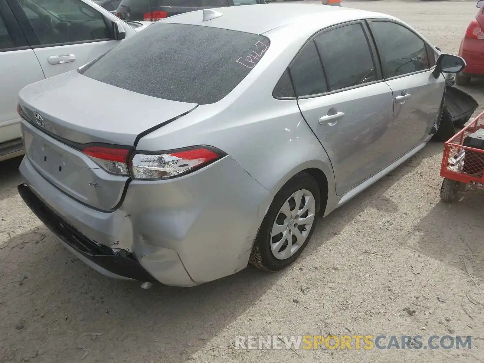 4 Photograph of a damaged car JTDEPRAE0LJ006430 TOYOTA COROLLA 2020