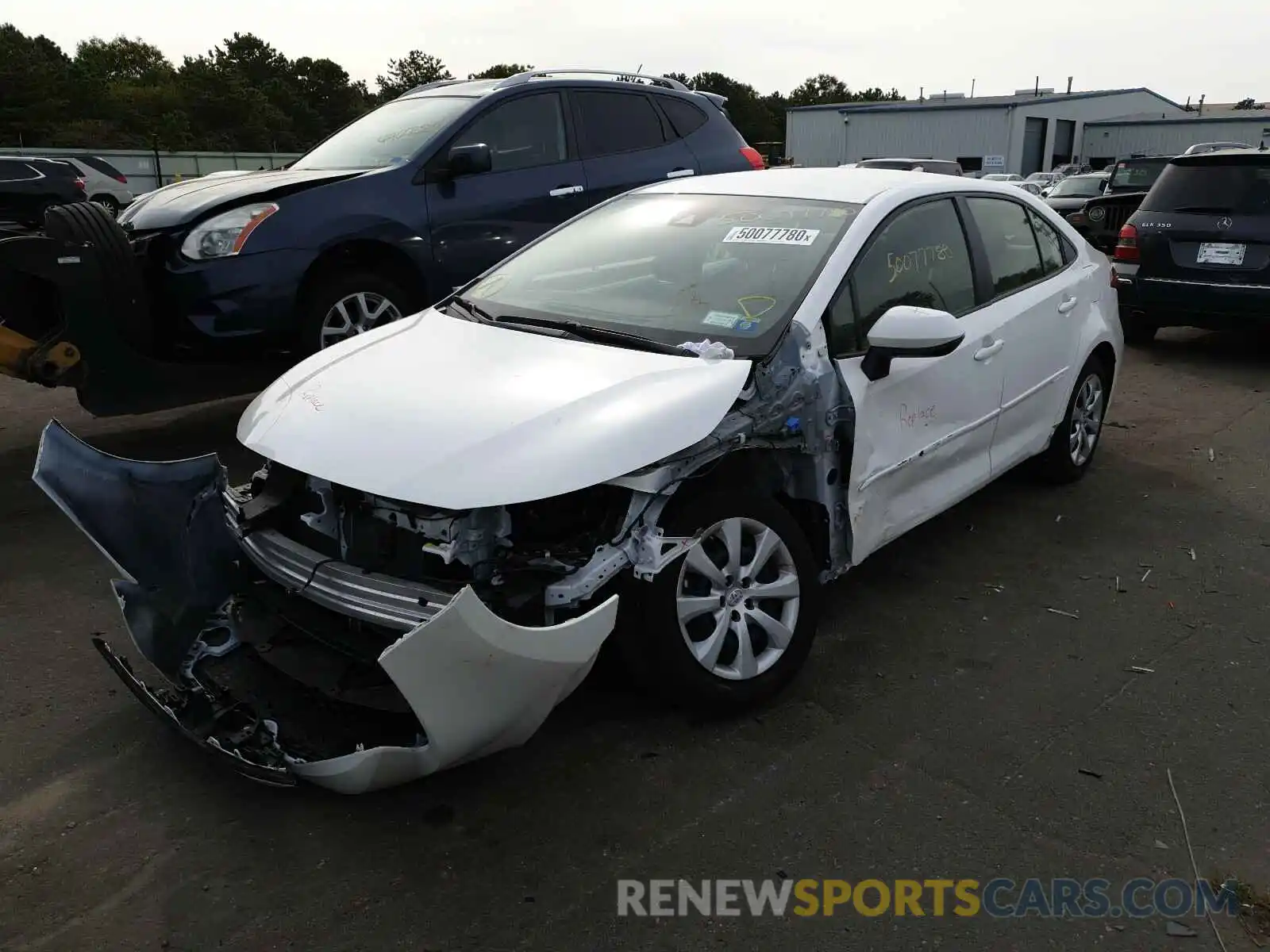 2 Photograph of a damaged car JTDEPRAE0LJ007058 TOYOTA COROLLA 2020