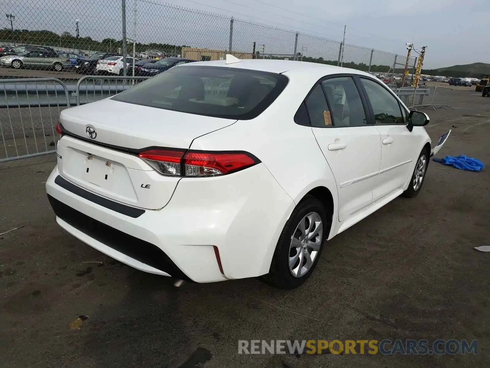 4 Photograph of a damaged car JTDEPRAE0LJ007058 TOYOTA COROLLA 2020