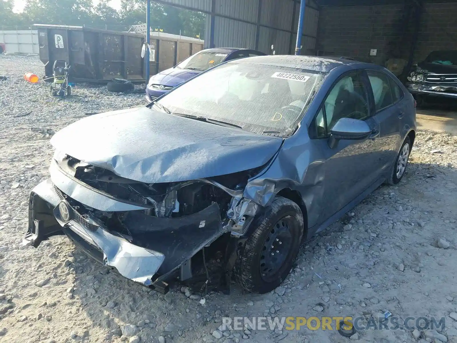 2 Фотография поврежденного автомобиля JTDEPRAE0LJ007545 TOYOTA COROLLA 2020