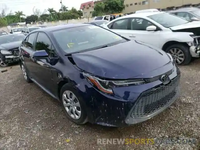 1 Photograph of a damaged car JTDEPRAE0LJ008033 TOYOTA COROLLA 2020