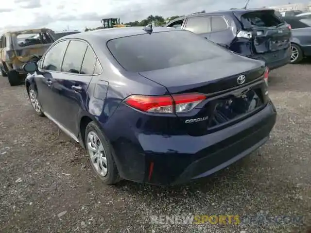 3 Photograph of a damaged car JTDEPRAE0LJ008033 TOYOTA COROLLA 2020