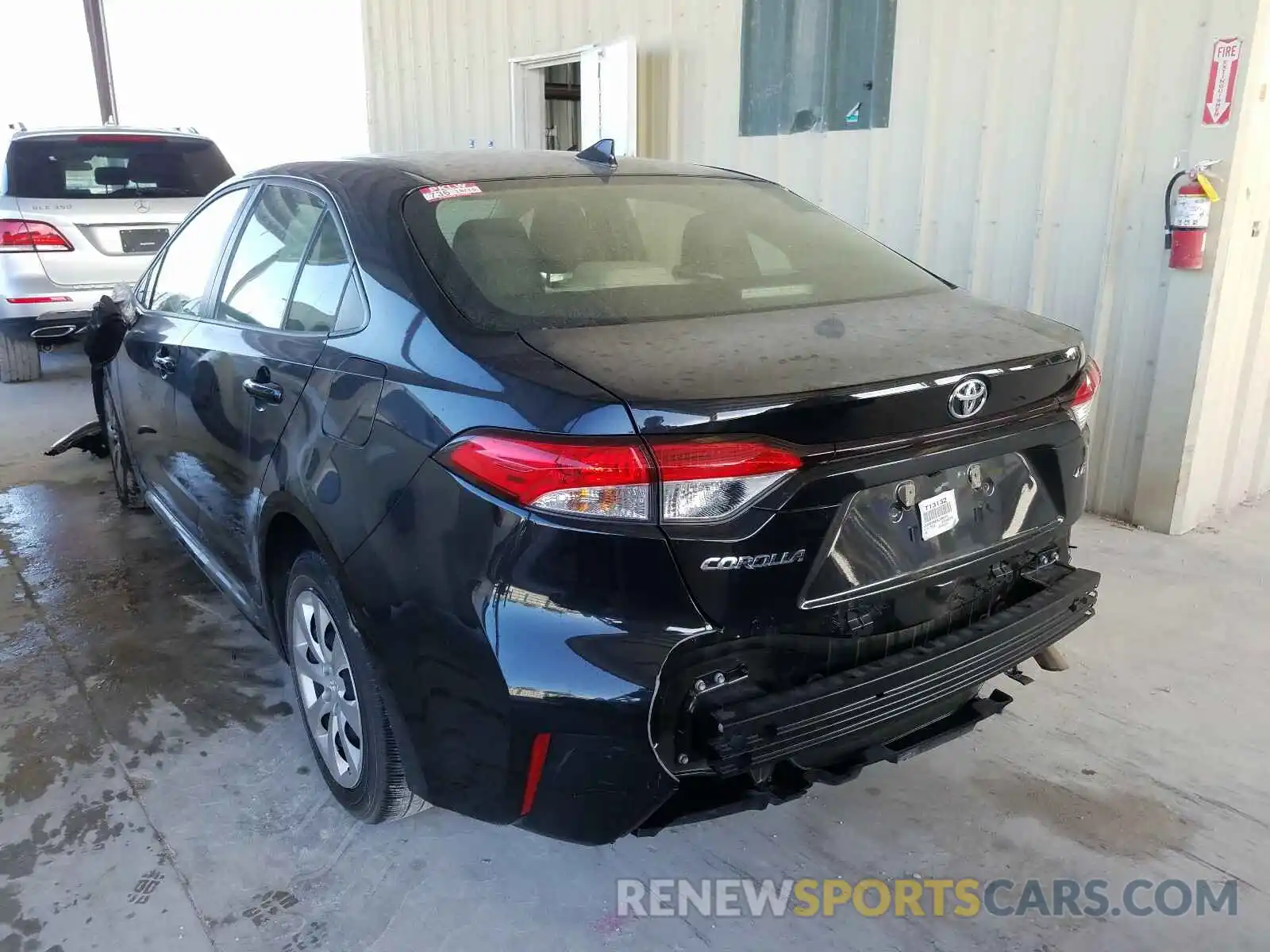 3 Photograph of a damaged car JTDEPRAE0LJ009375 TOYOTA COROLLA 2020