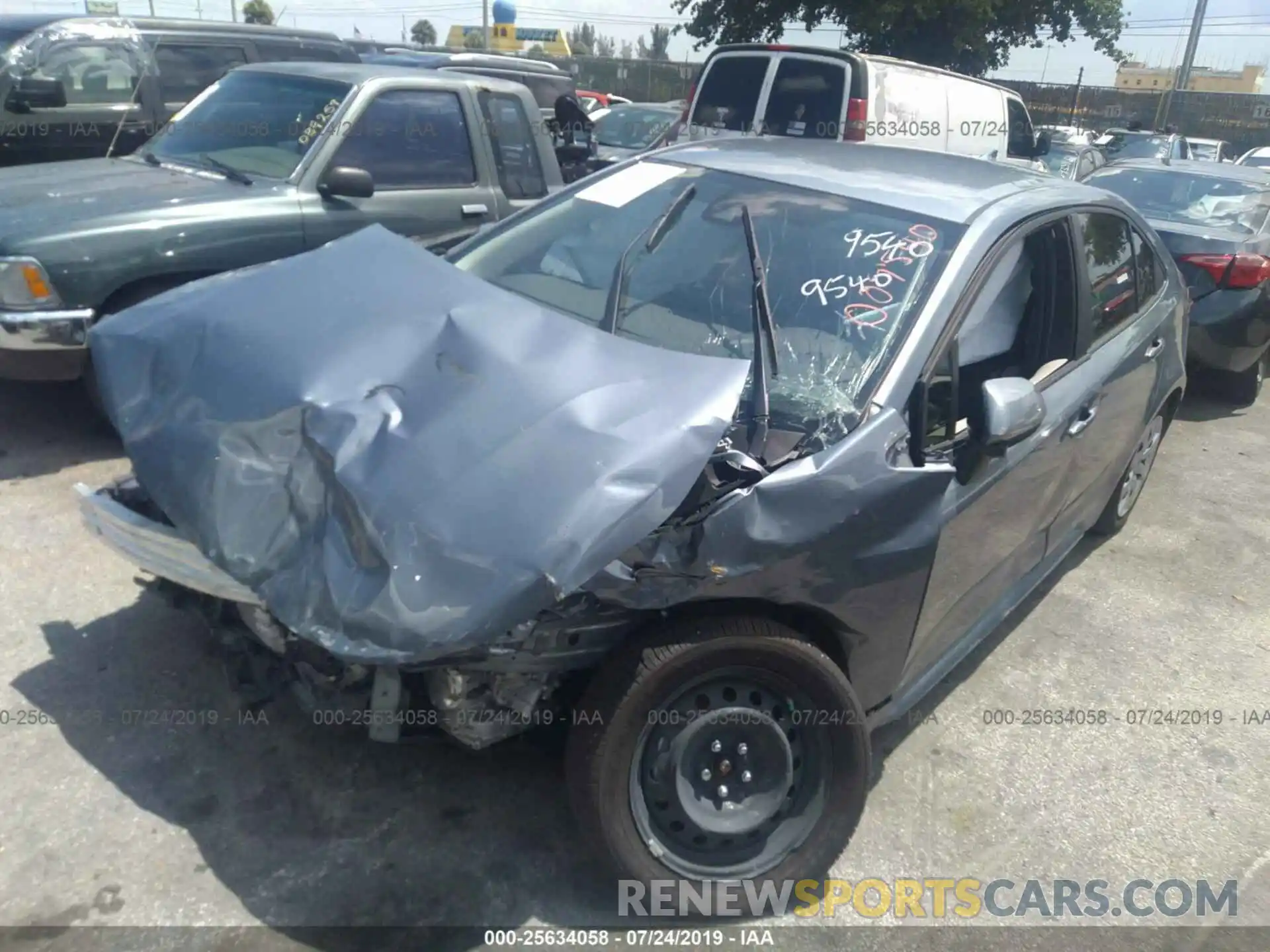 2 Photograph of a damaged car JTDEPRAE0LJ009540 TOYOTA COROLLA 2020