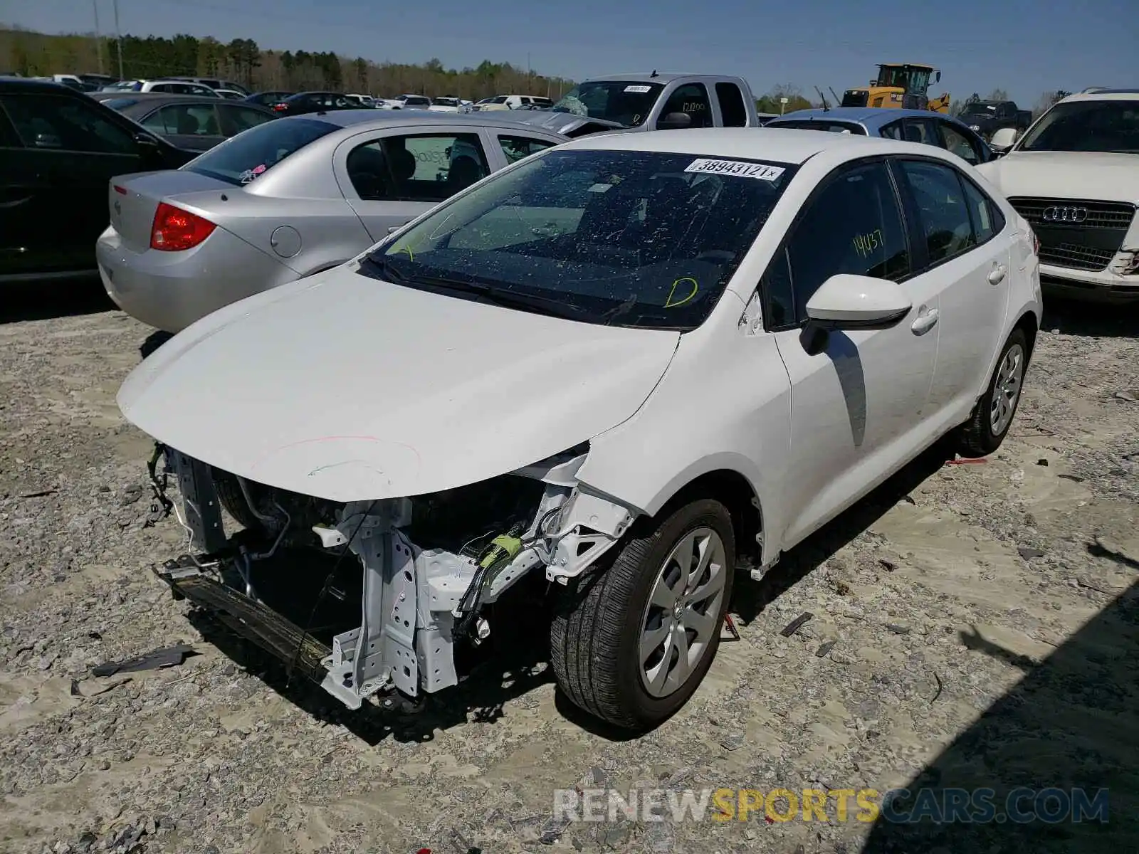 2 Photograph of a damaged car JTDEPRAE0LJ009831 TOYOTA COROLLA 2020