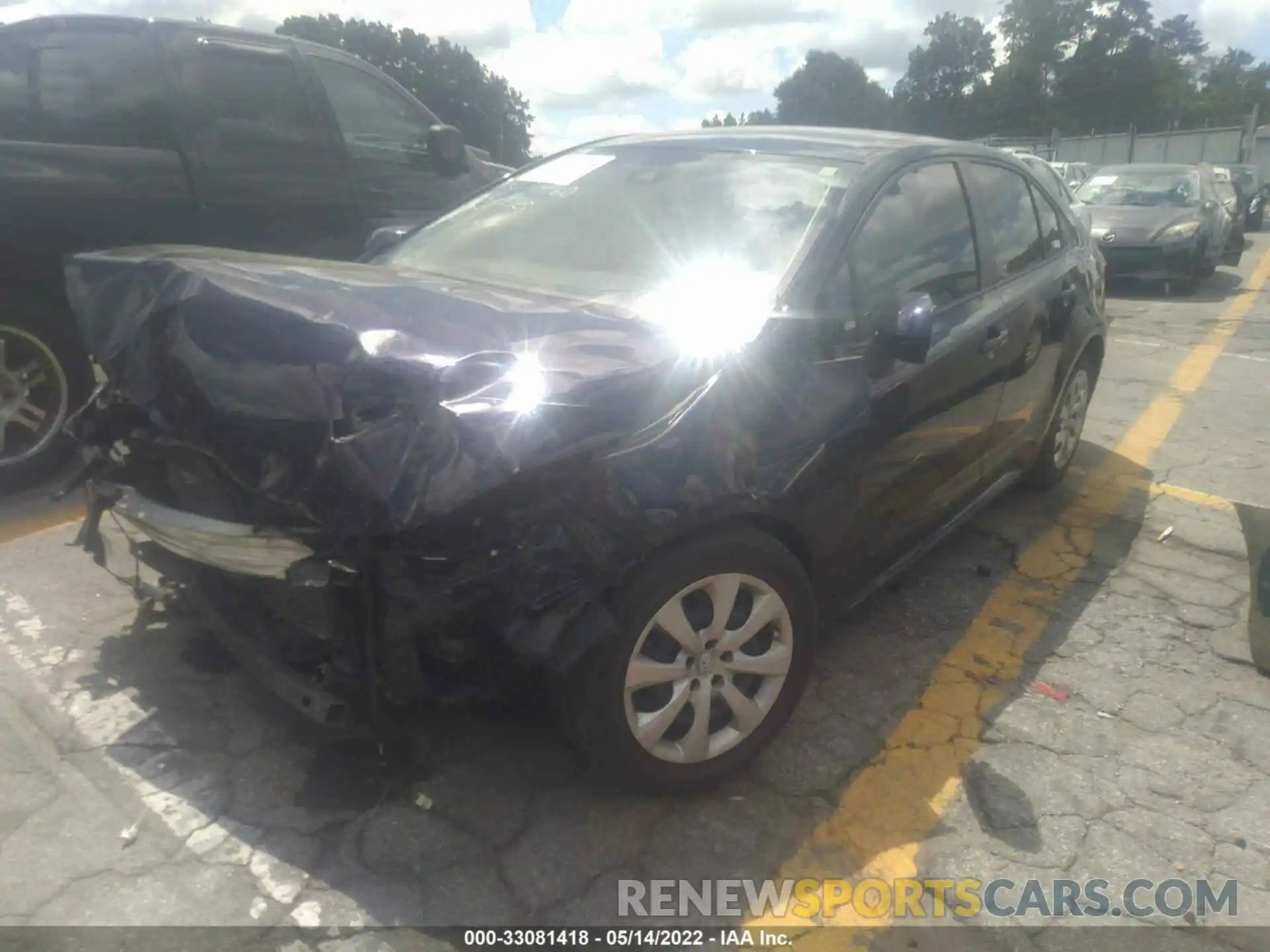 2 Photograph of a damaged car JTDEPRAE0LJ009960 TOYOTA COROLLA 2020