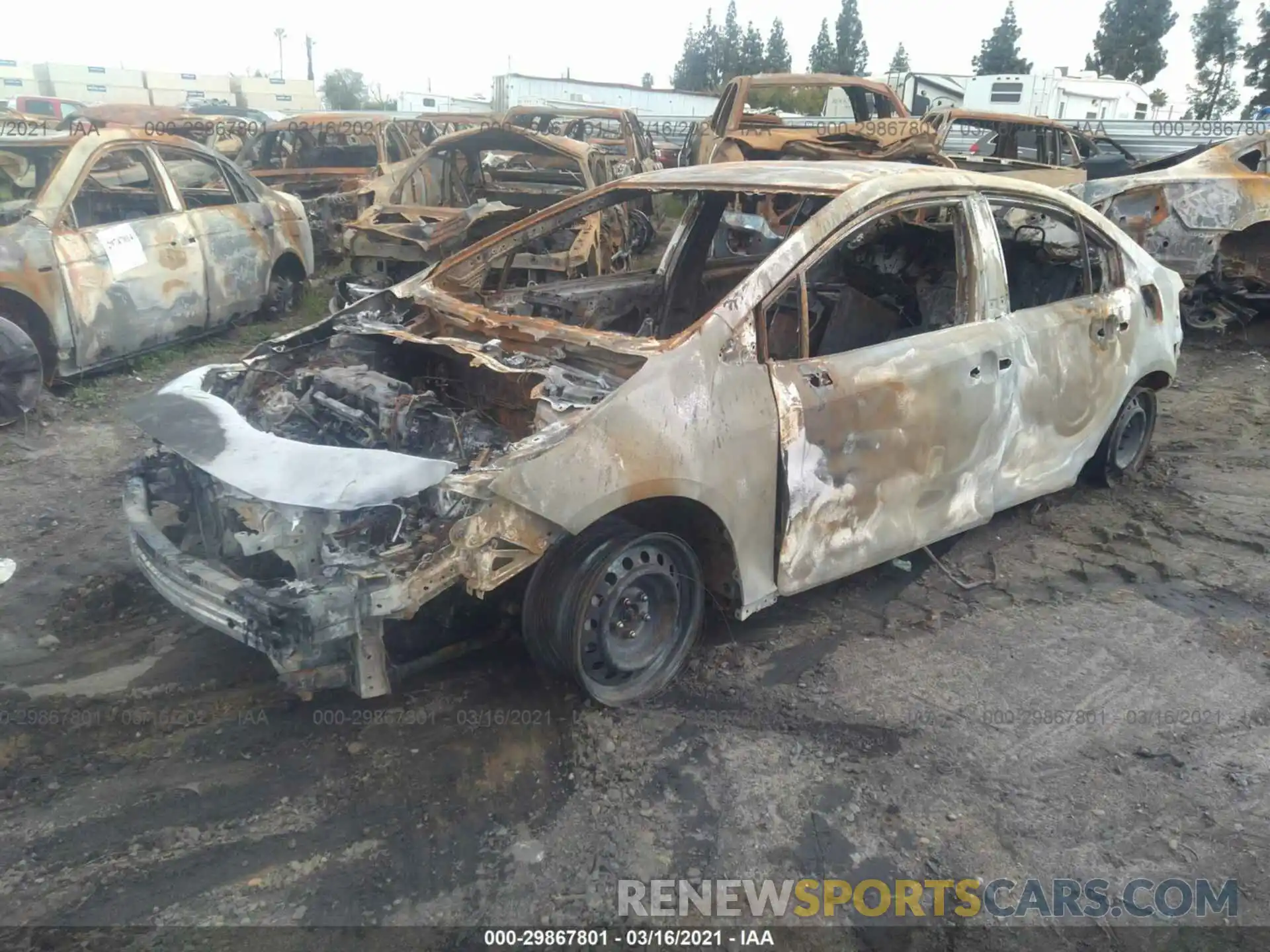 2 Photograph of a damaged car JTDEPRAE0LJ010350 TOYOTA COROLLA 2020